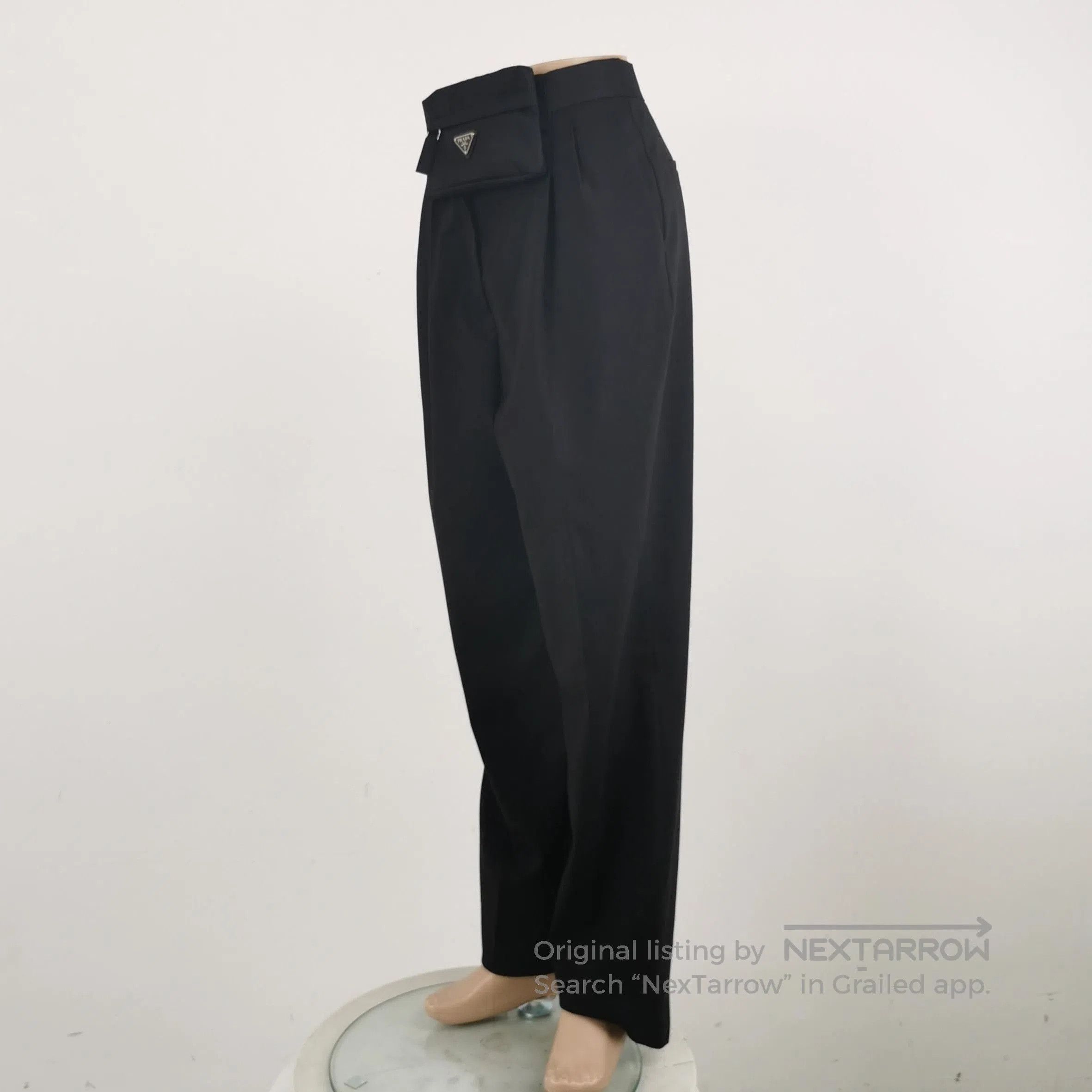 Prada Prada Wool Blend Triangle Logo Trousers . Size 37" - 1 Thumbnail