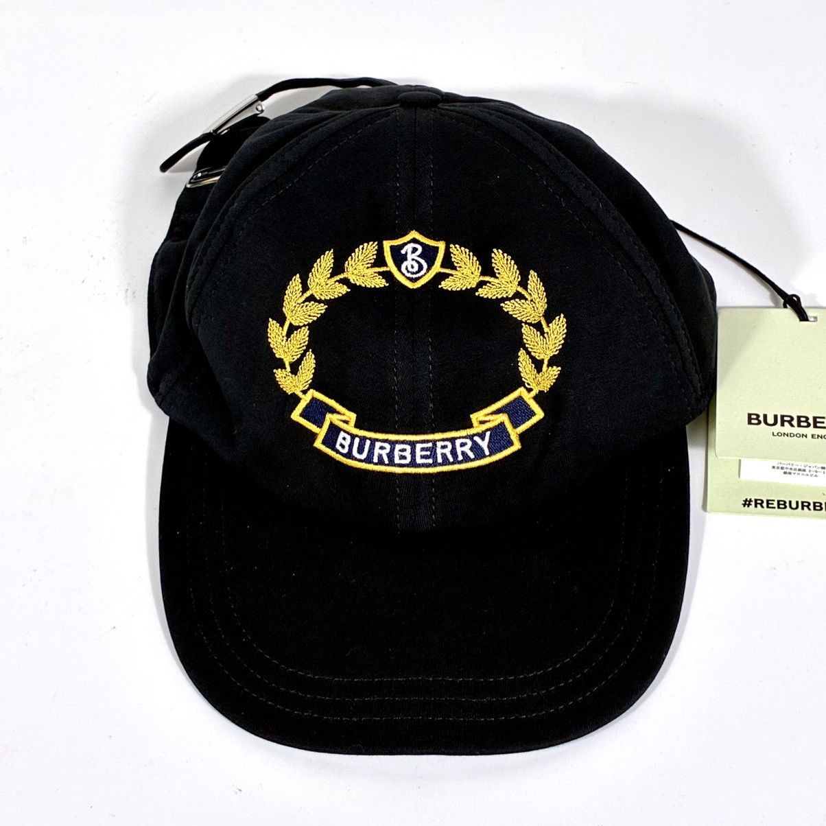 Burberry Burberry Oak Leaf Crest Cotton Baseball Cap Black Medium 58 Size ONE SIZE - 6 Thumbnail