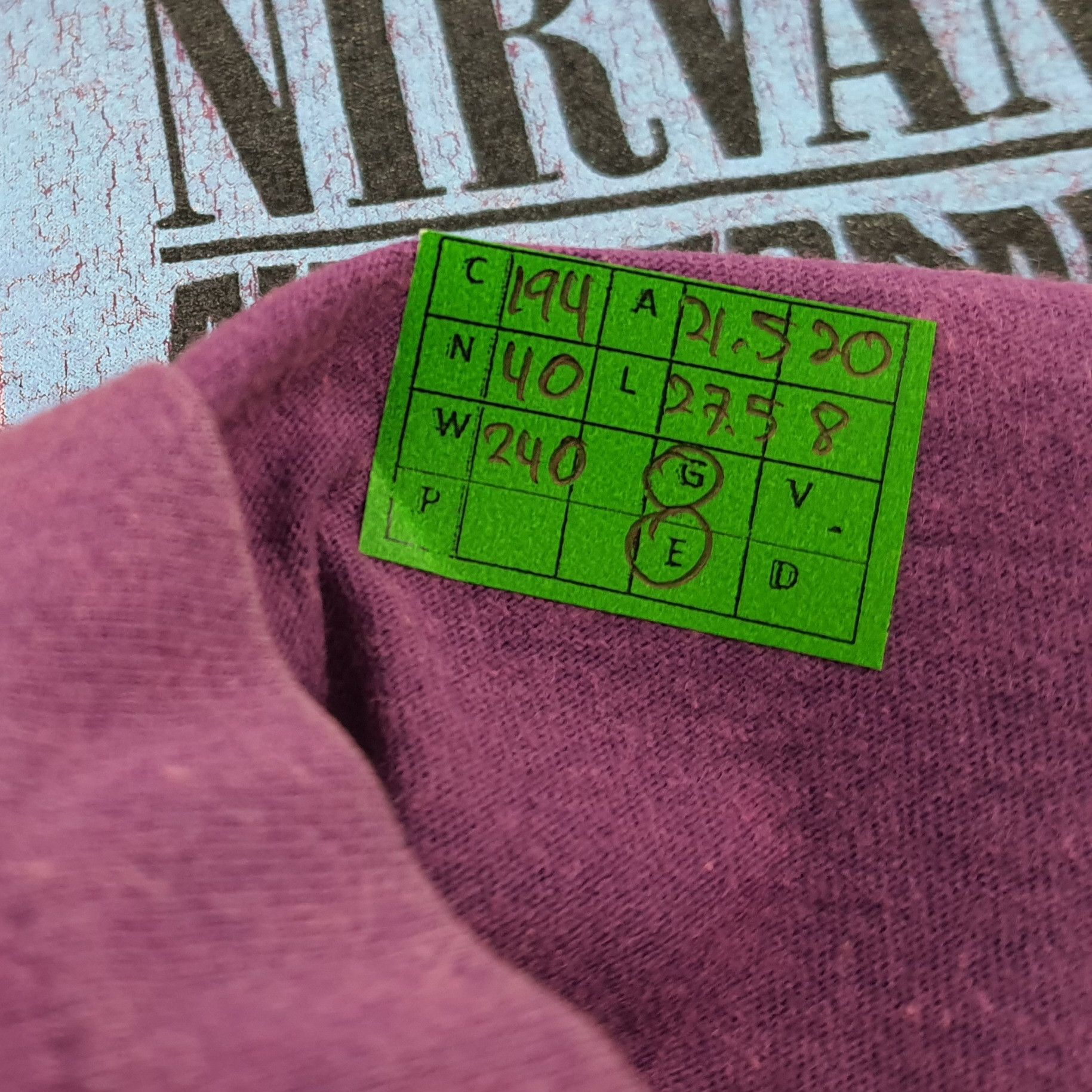 Band Tees × Vintage Vintage Nirvana Nevermind Album Song List Tshirt Size US L / EU 52-54 / 3 - 7 Thumbnail