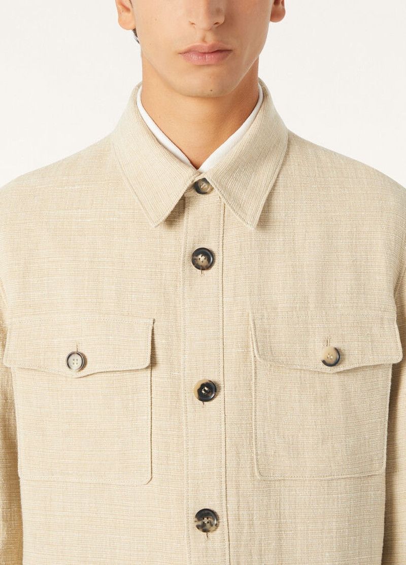 Loro Piana o1w1db10226 FAP2026 Clem Jacket in Beige Size US XL / EU 56 / 4 - 3 Thumbnail