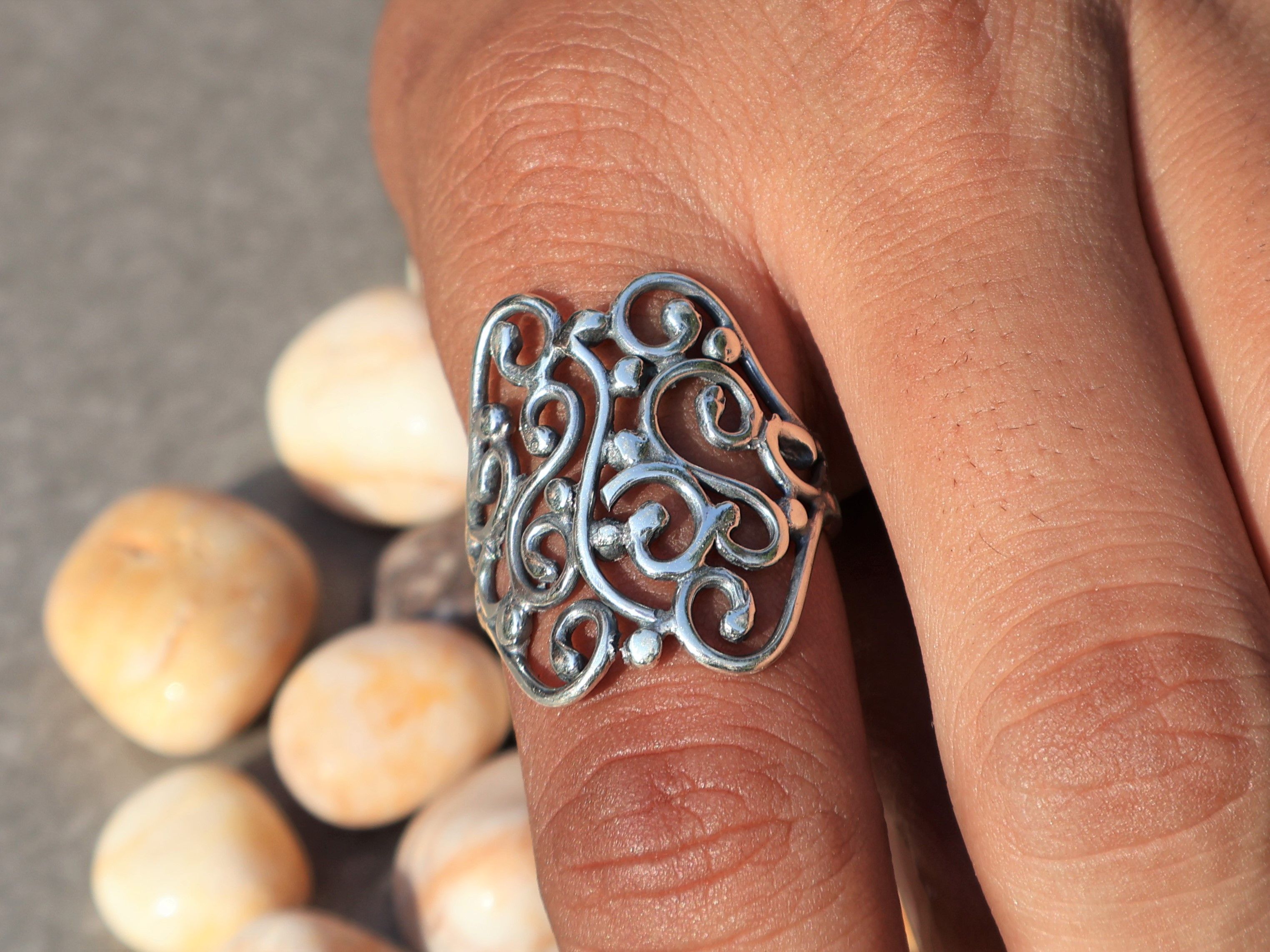 Handmade Spiral Band Ring, 925 Sterling Silver Ring, Handmade Jewelry Size ONE SIZE - 4 Thumbnail