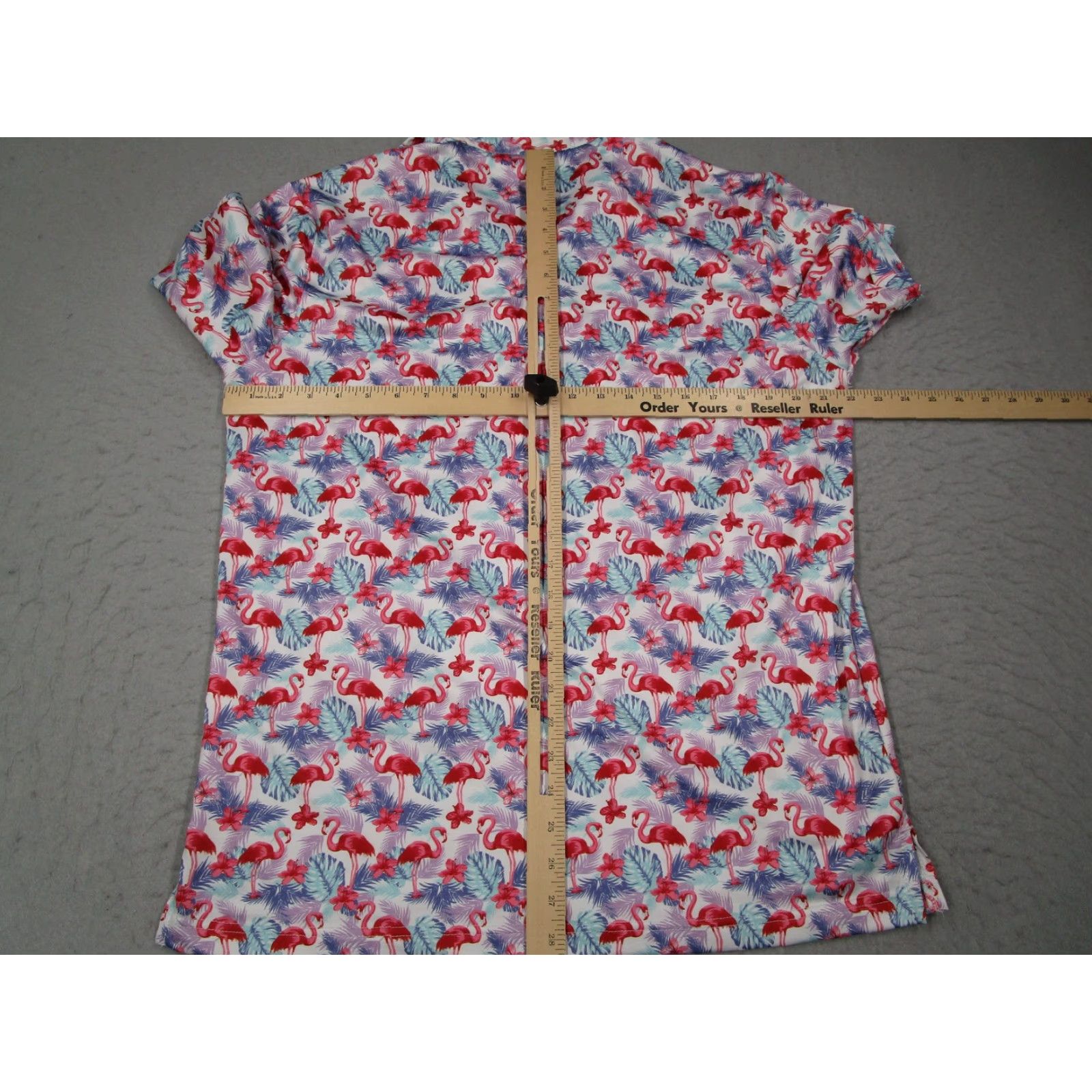 Tailorbyrd TailorByrd Polo Shirt Mens Large Flamingo Print Golf Tropical Lightw Size US L / EU 52-54 / 3 - 5 Thumbnail
