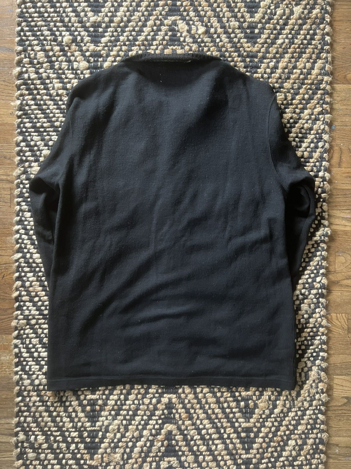 Yohji Yamamoto Yohji Yamamoto Pour Homme AW95 Black Tulip Knit Cardigan Size US M / EU 48-50 / 2 - 2 Thumbnail