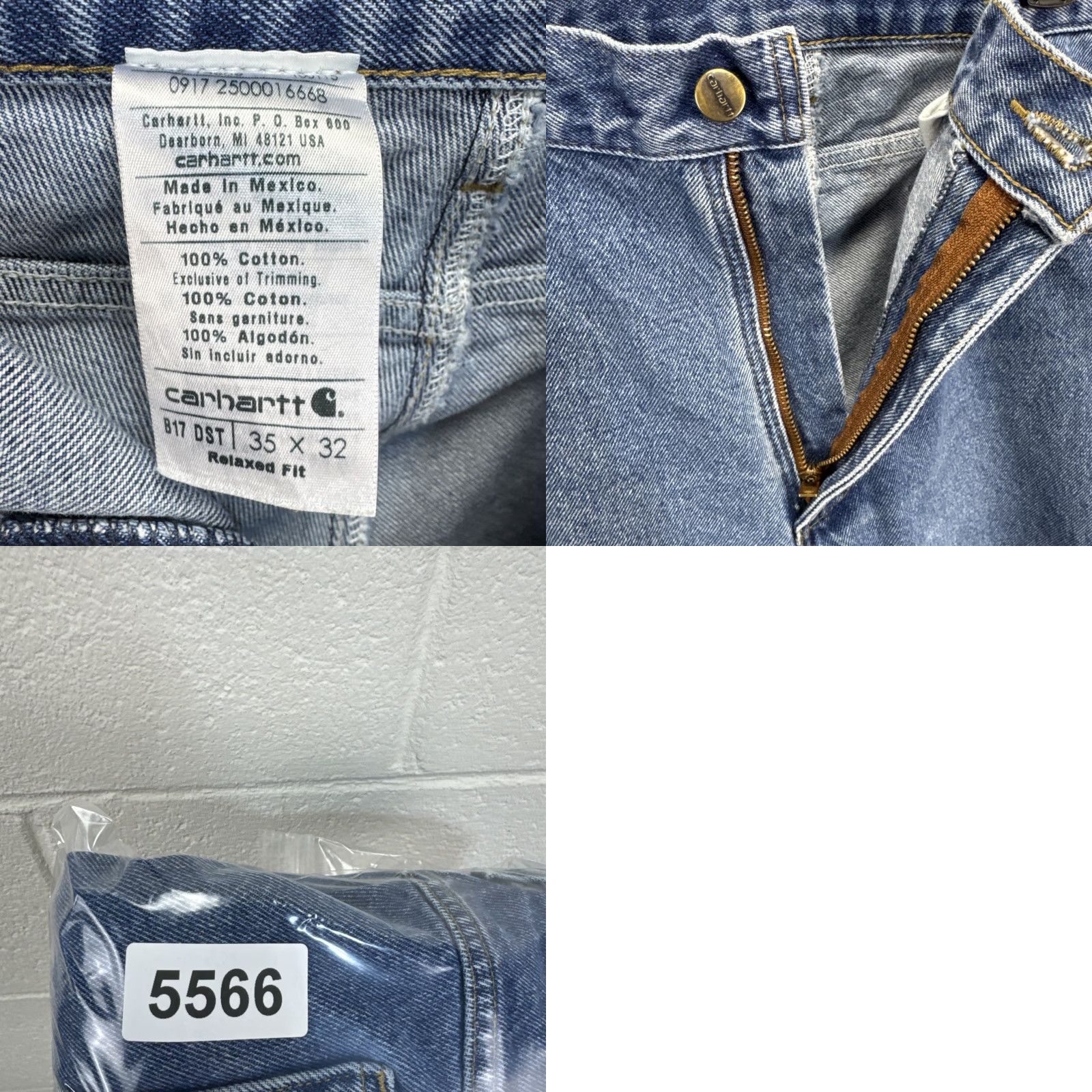 Carhartt Carhartt Denim Jeans Relaxed Fit Medium Wash 35x32 Men's Jeans Blue 5-Pocket Logo USA 90s Outdoor Classic Shirt? Size US 35 - 10 Thumbnail