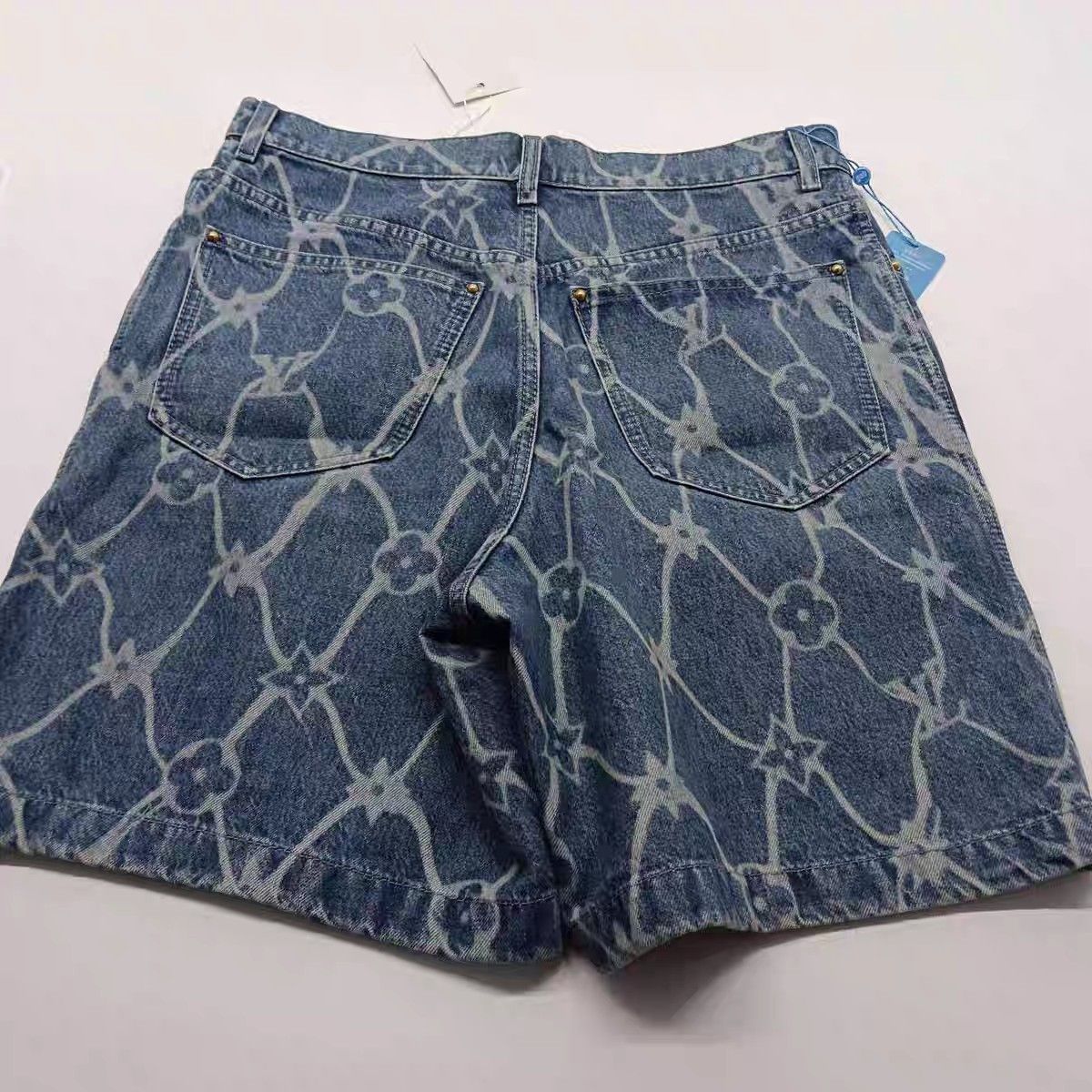 Louis Vuitton Louis Vuitton Fei Dong Full Print Denim Shorts Size US 28 / EU 44 - 4 Thumbnail