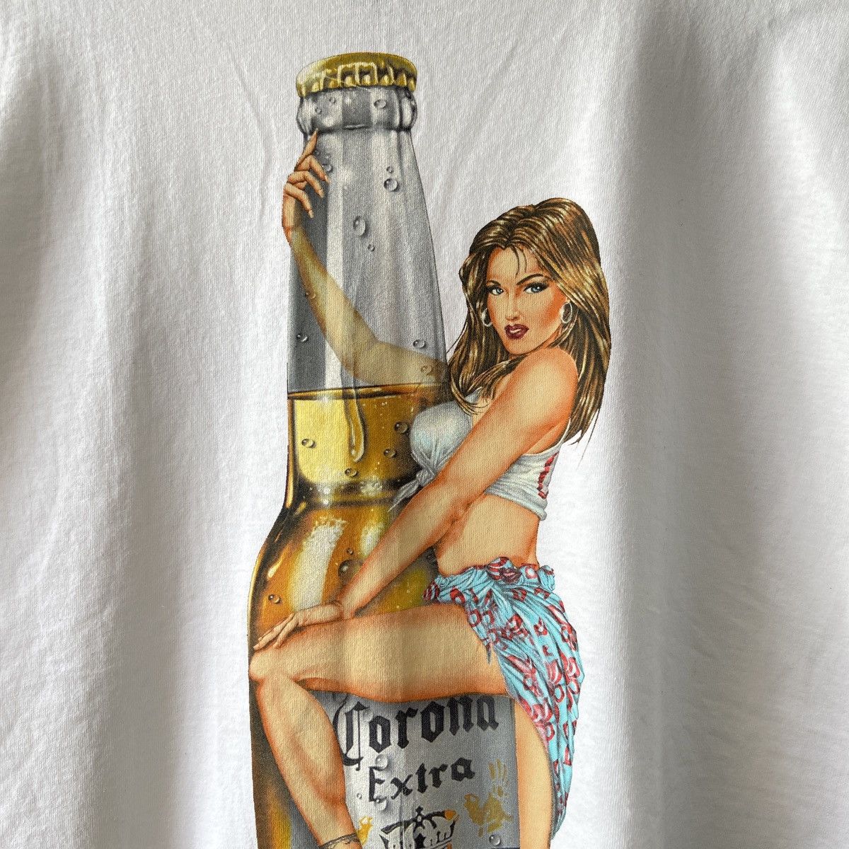 Vintage 1999 Corona Double Sided Main Squeeze Tee DS Size US XXL / EU 58 / 5 - 4 Thumbnail