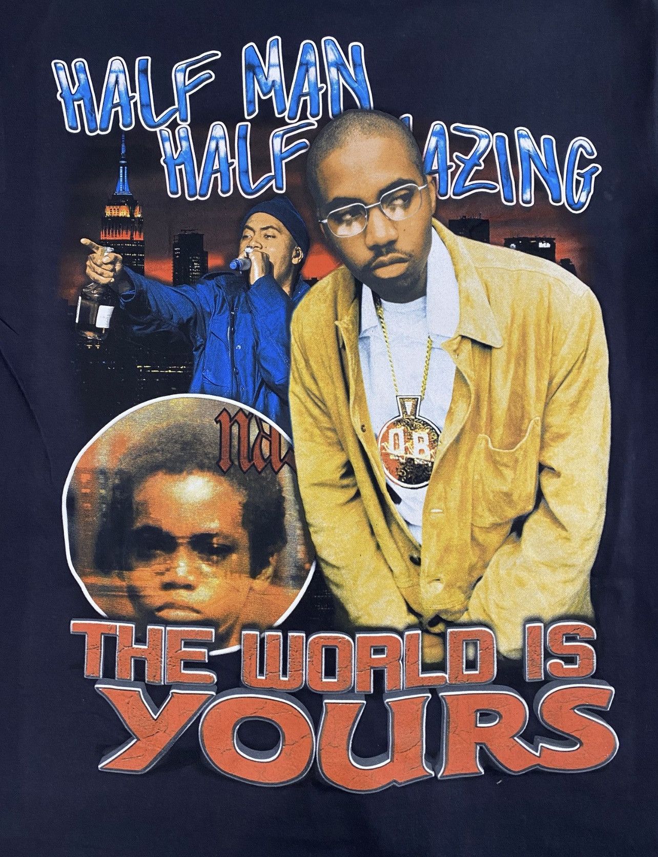 Marino Morwood × Rap Tees Marino Morwood Nas The World Is Yours T-shirt Large Size US L / EU 52-54 / 3 - 7 Thumbnail