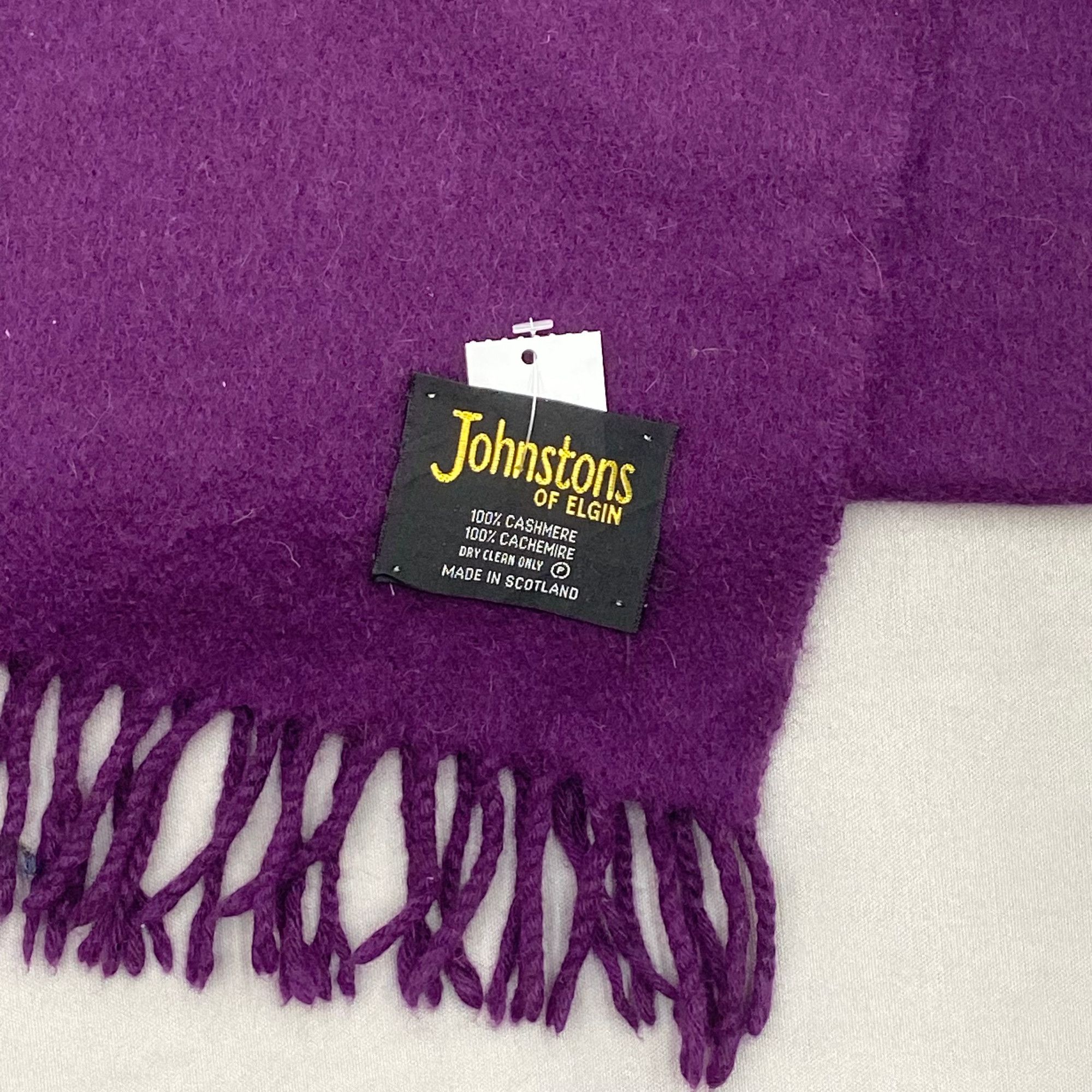 Johnstons Of Elgin Vintage Johnstons of Elgin Scarf Muffler Wool Fringe Size ONE SIZE - 4 Thumbnail