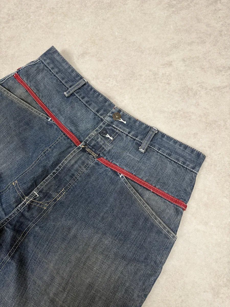 Marithe + Francois Girbaud 2000s Marithé + François Girbaud Blue Distressed Rebel Denim Jeans Size US 32 / EU 48 - 5 Thumbnail