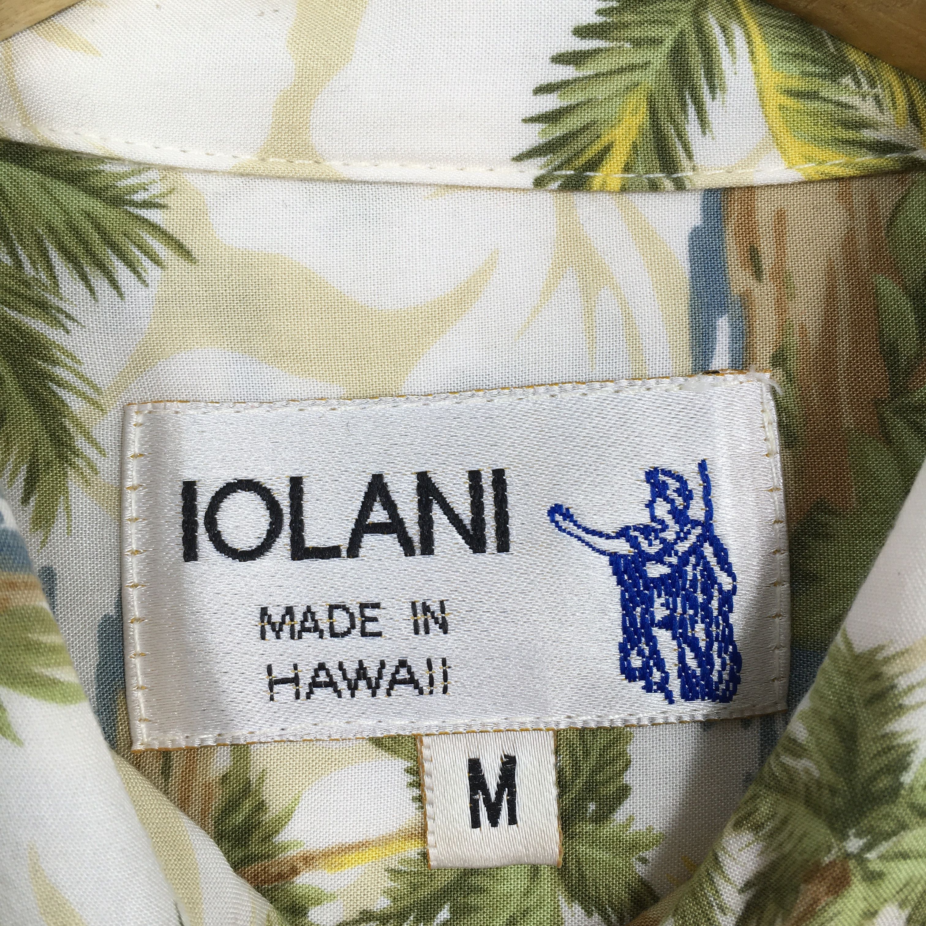 IOLANI × Reyn Spooner Vintage Iolani Palm Tree Beach View Aloha Shirt Medium Size US M / EU 48-50 / 2 - 5 Thumbnail