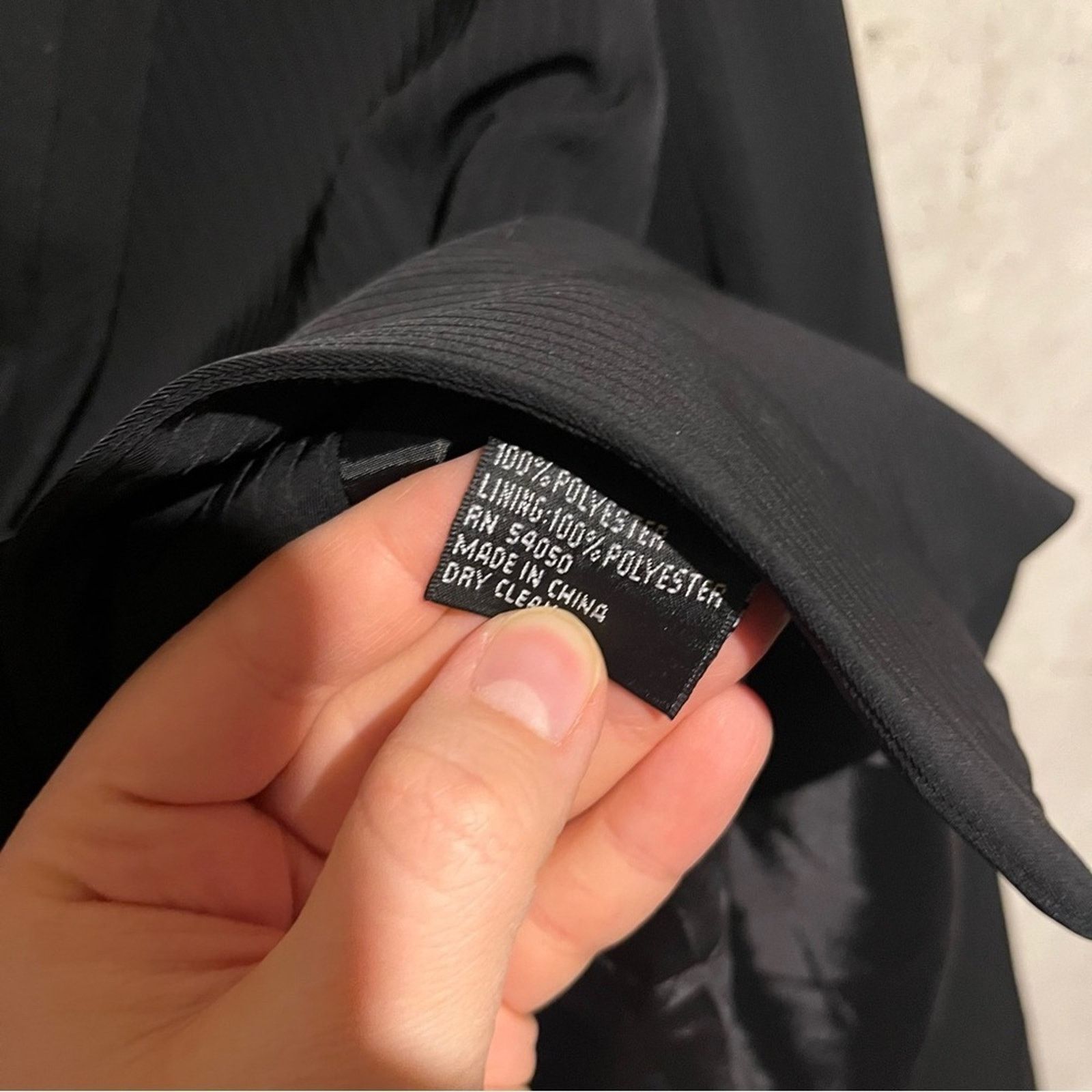 Kasper Kasper Suit Black Pinstripe Jacket 3 Button Straight Leg Size M / US 6-8 / IT 42-44 - 5 Thumbnail