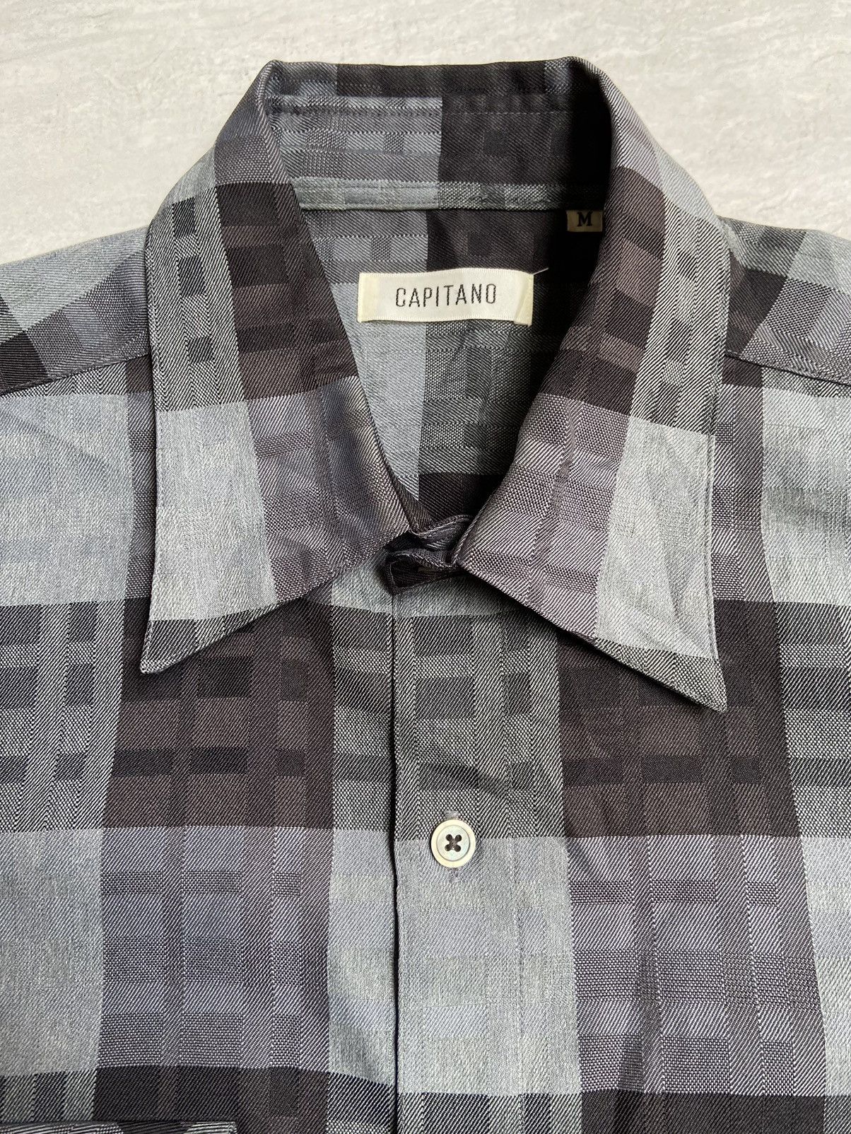 Designer × Japanese Brand CAPITANO Grey Plaid Shirt Size US M / EU 48-50 / 2 - 10 Thumbnail
