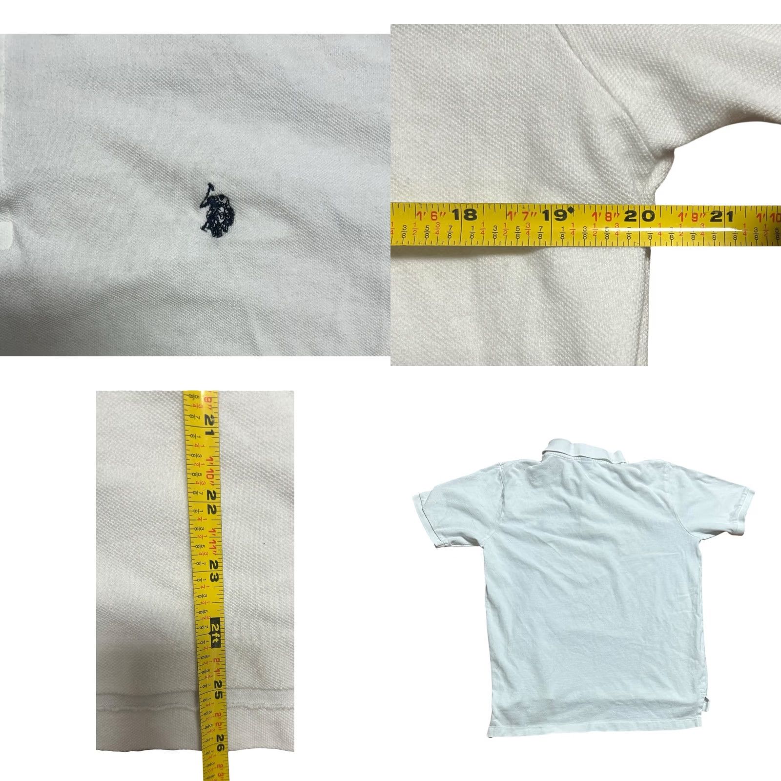 Vintage US Polo Assn Polo Shirt Short Sleeve White Large Womens Golf Polo Shirt Regular Fit 100% Cotton Size L / US 10 / IT 46 - 8 Thumbnail