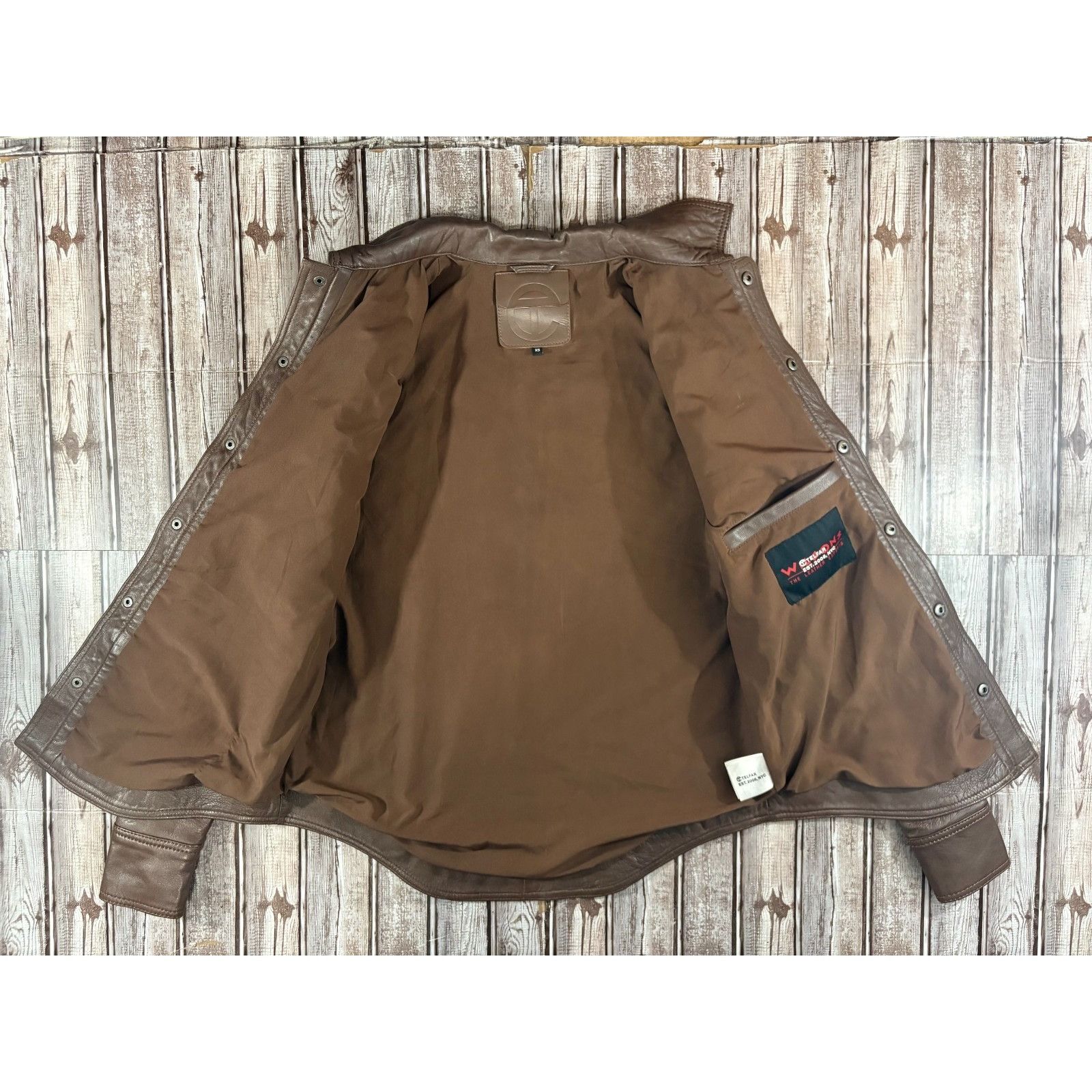 Telfar Teflar x Wilson Leather capsule leather Jacket shirt size XS Size US XS / EU 42 / 0 - 7 Thumbnail