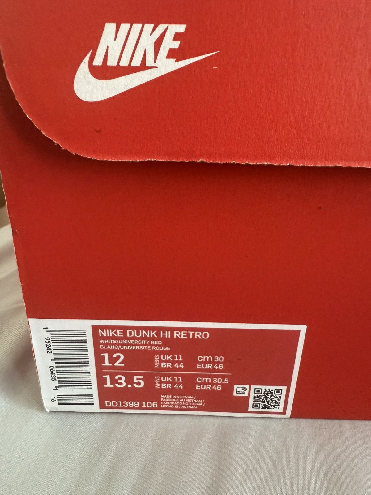 Nike Nike Dunk High University Red Size US 12 / EU 45 - 10 Thumbnail