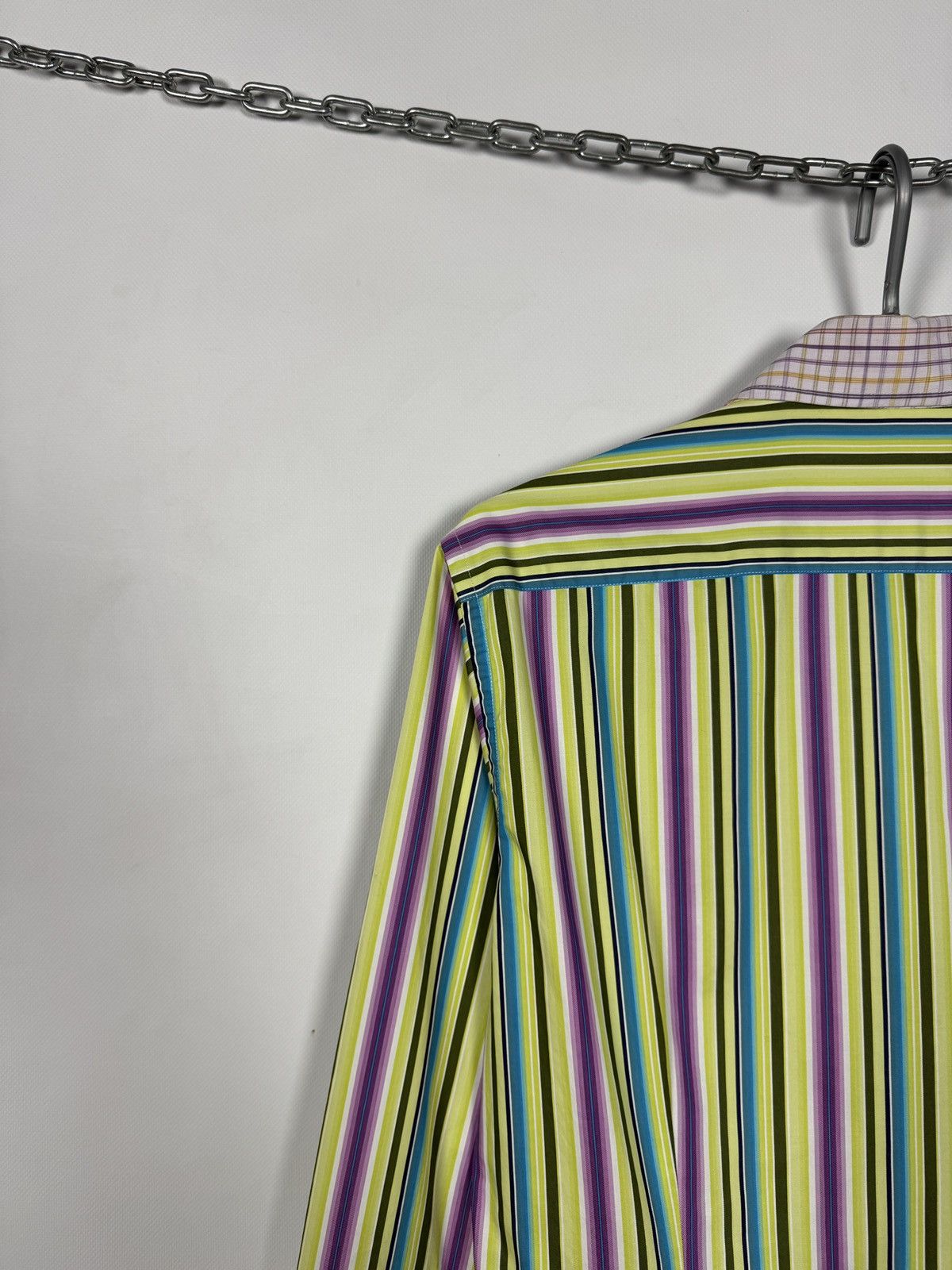Etro ETRO Milano Long Sleeve Striped Shirt Made in Italy Size 38 Size US L / EU 52-54 / 3 - 11 Thumbnail
