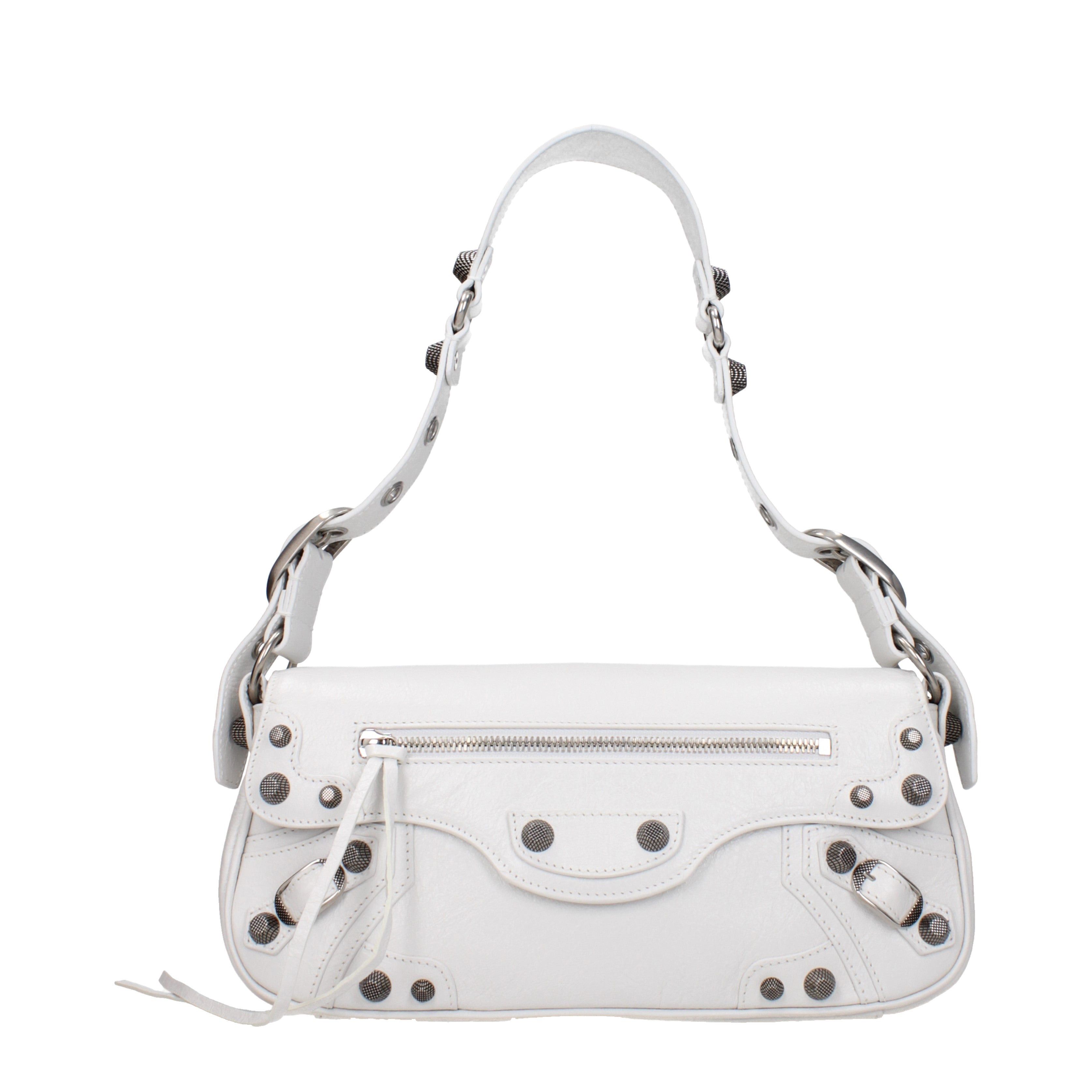 Balenciaga Shoulder Bag In Leather in White, Women's