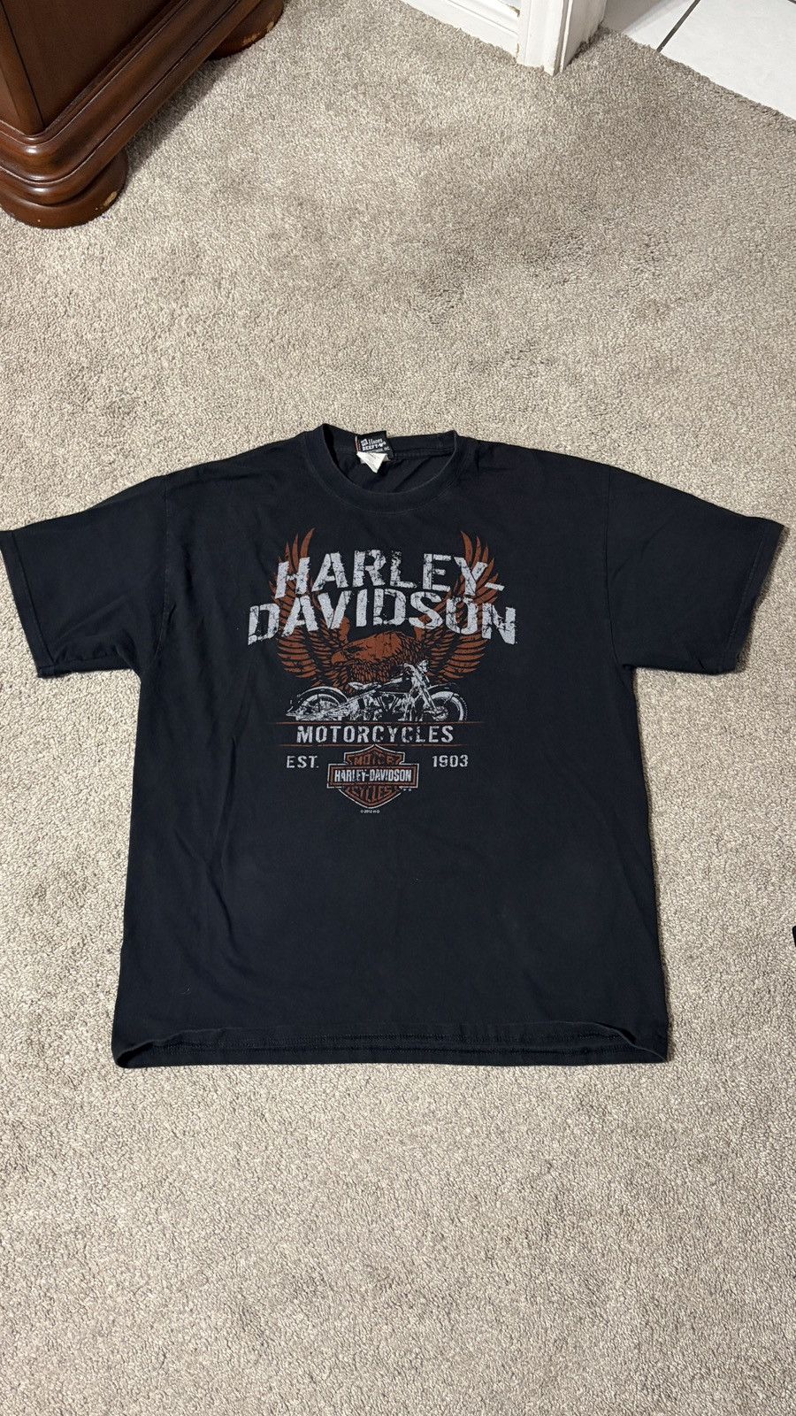 Harley Davidson Harley Davidson Flame Eagle Shirt Size Large Double Sided Size US L / EU 52-54 / 3 - 3 Thumbnail