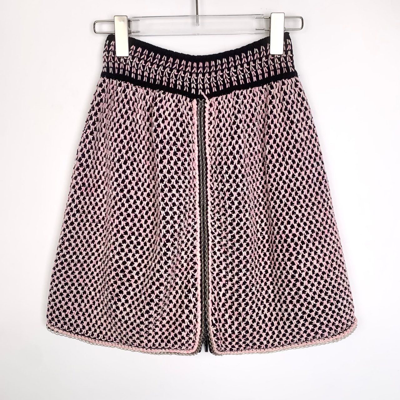 Chanel Chanel Style Knit Pink & Black A-Line Skirt With Front Pocke Size XS / US 0-2 / IT 36-38 - 2 Thumbnail