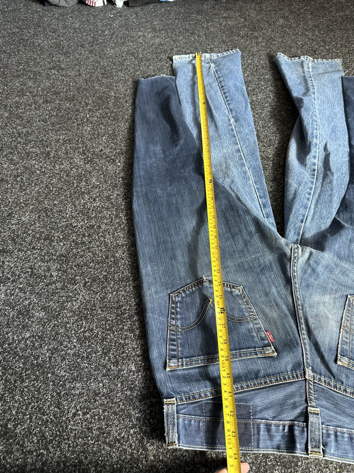 If Six Was Nine × Levi's 🚨GRAIL CUSTOM DENIM JEANS 2in1 ULTRA BAGGY Y2K JAPANESE STYL Size US 32 / EU 48 - 14 Thumbnail
