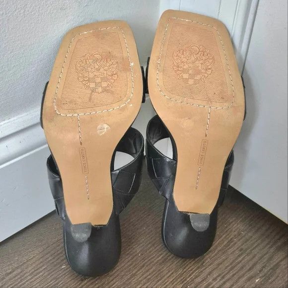 Vince Camuto Candiala Leather Heeled Slides Size US 9.5 / IT 39.5 - 12 Thumbnail