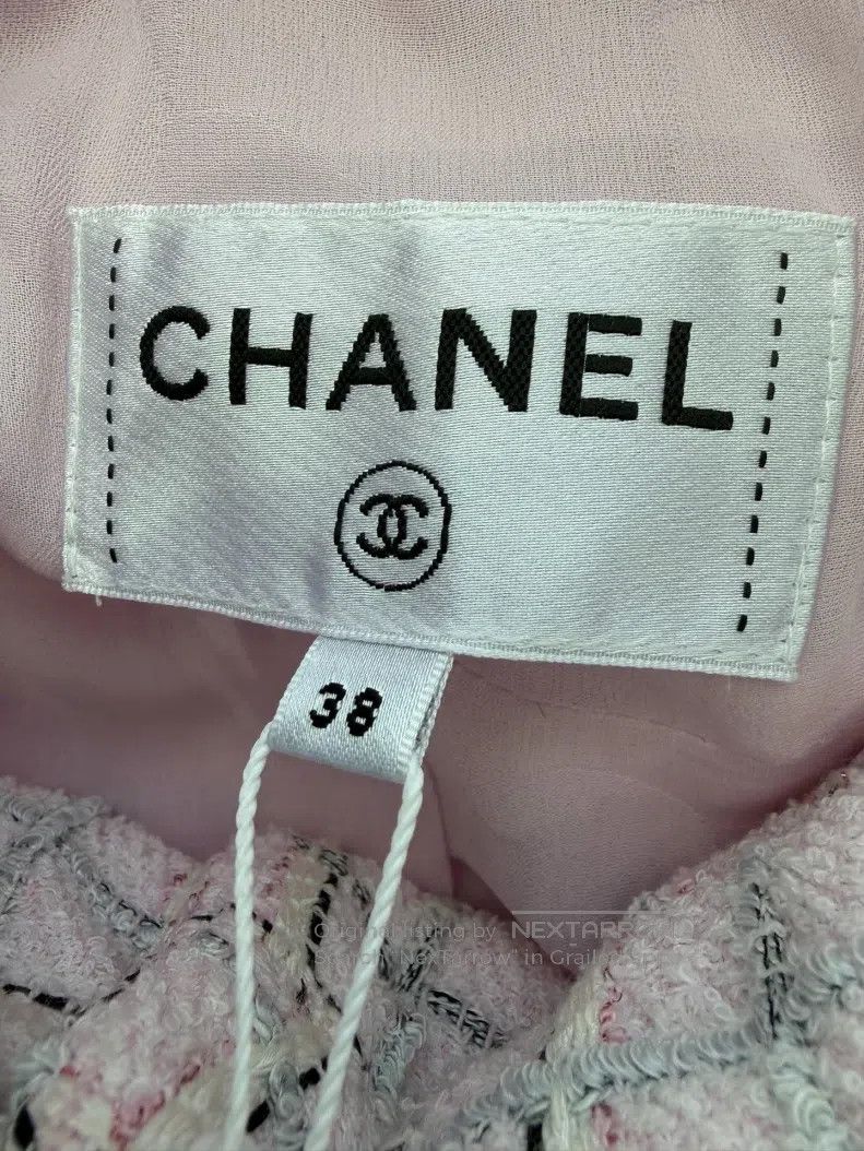 Chanel Chanel Pink knitted plaid dress jacket Size XS / US 0-2 / IT 36-38 - 4 Thumbnail