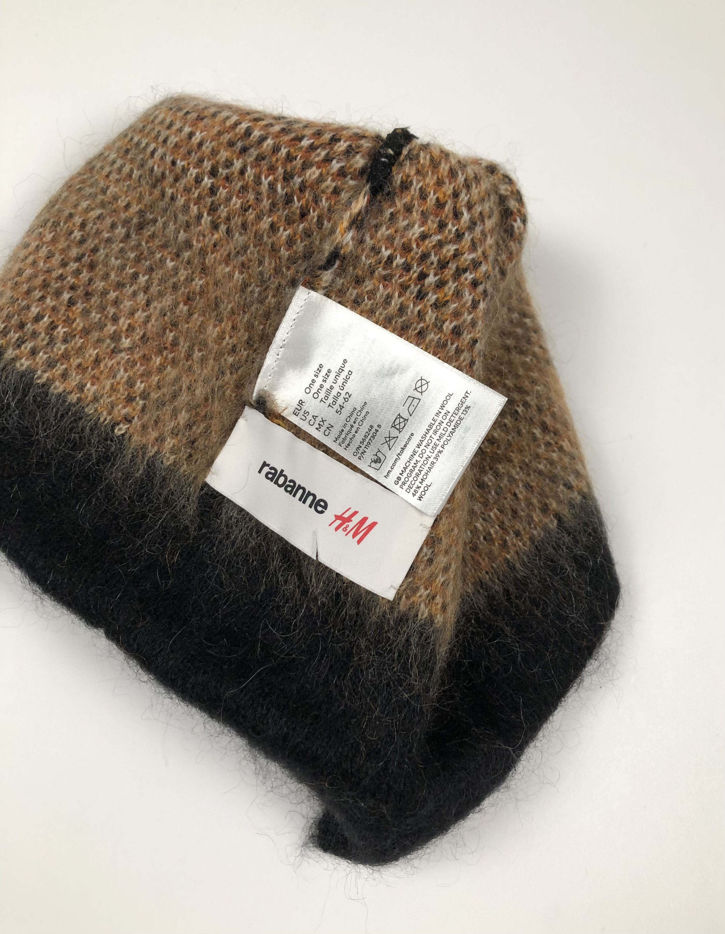 H&M × Paco Rabanne Rabanne H&M Mohair-Blend Jacquard-Knit Beanie Size ONE SIZE - 5 Thumbnail