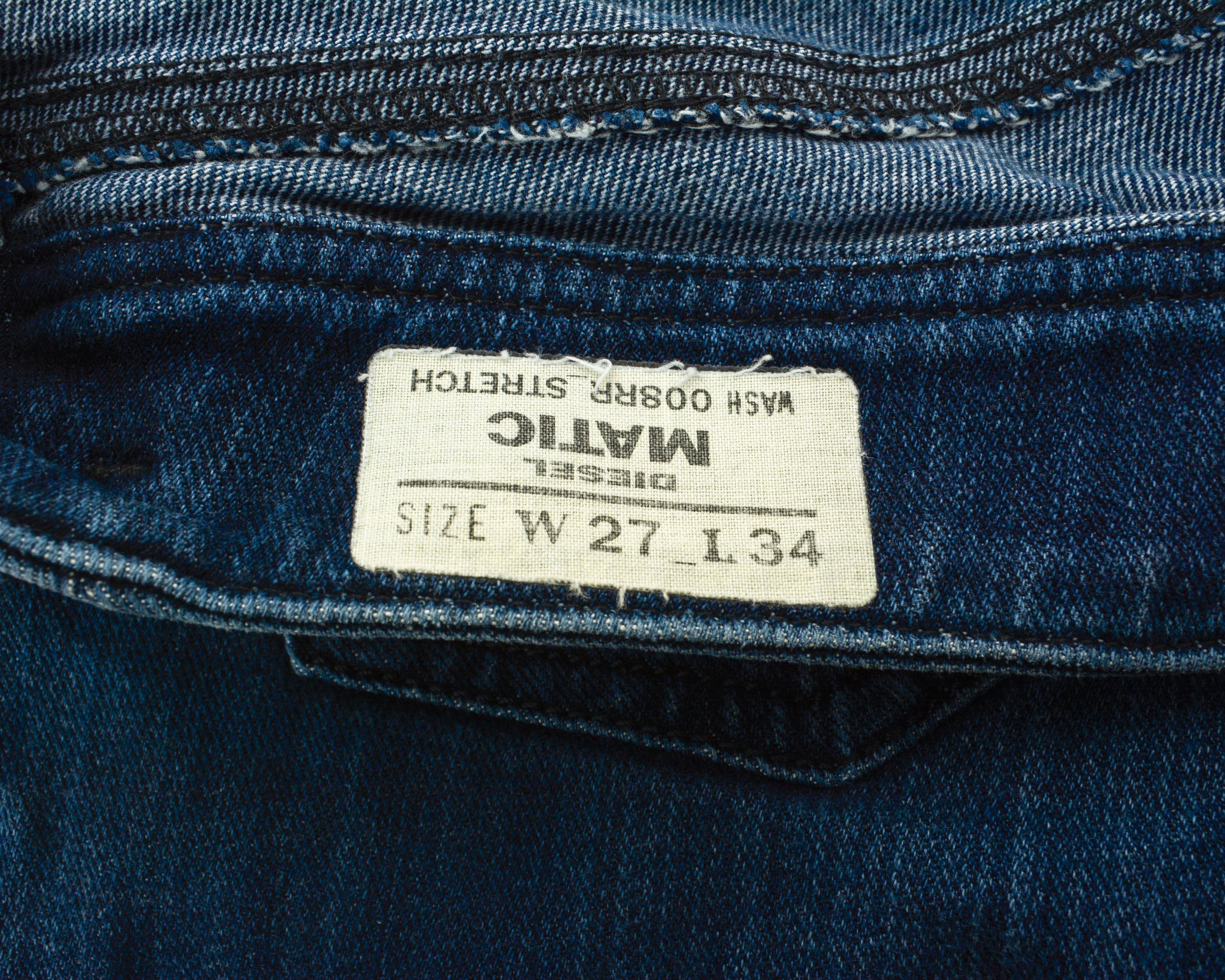 Diesel Matic W27 L34 Slim Skinny Low Waist Stretch Jeans Pants Size 27" / US 4 / IT 40 - 4 Thumbnail