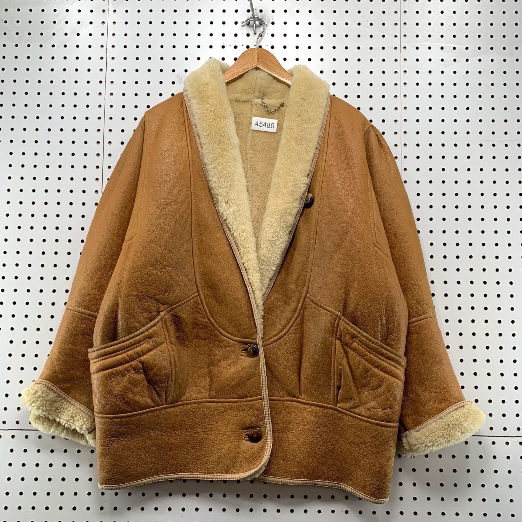 Vintage VINTAGE Shearling Jacket Womens 44 Brown Rancher Pockets Fur Liner Jacket Size XL / US 12-14 / IT 48-50 - 2 Thumbnail