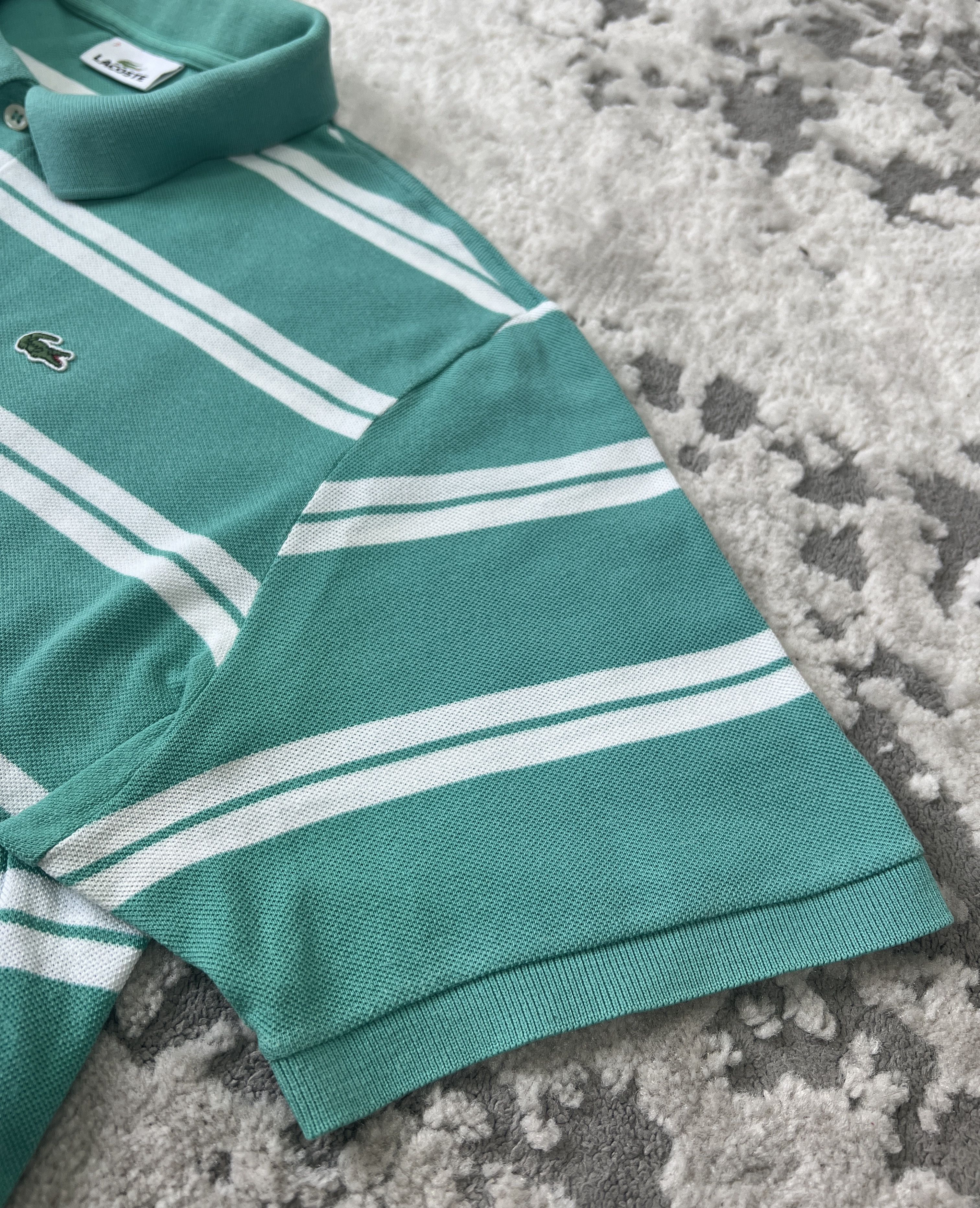 Lacoste × Vintage Vintage Lacoste Striped Polo Shirt Devanlay Size 7 Size US L / EU 52-54 / 3 - 6 Thumbnail