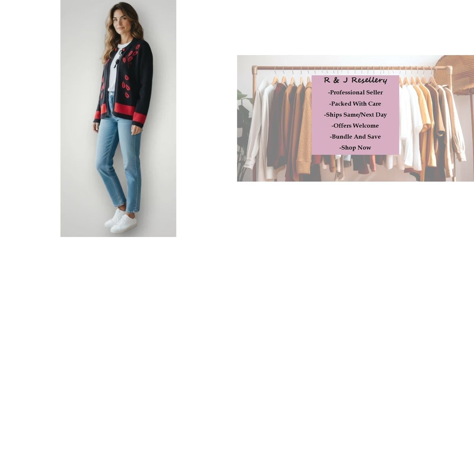 Vintage Artesanias A.T. Alpaca Embroidered Cardigan by Artesanias A.T. Women Red Black Sz L Cardigan Sweater Open Knit Lightweight Fall Winter Gift Size L / US 10 / IT 46 - 8 Thumbnail