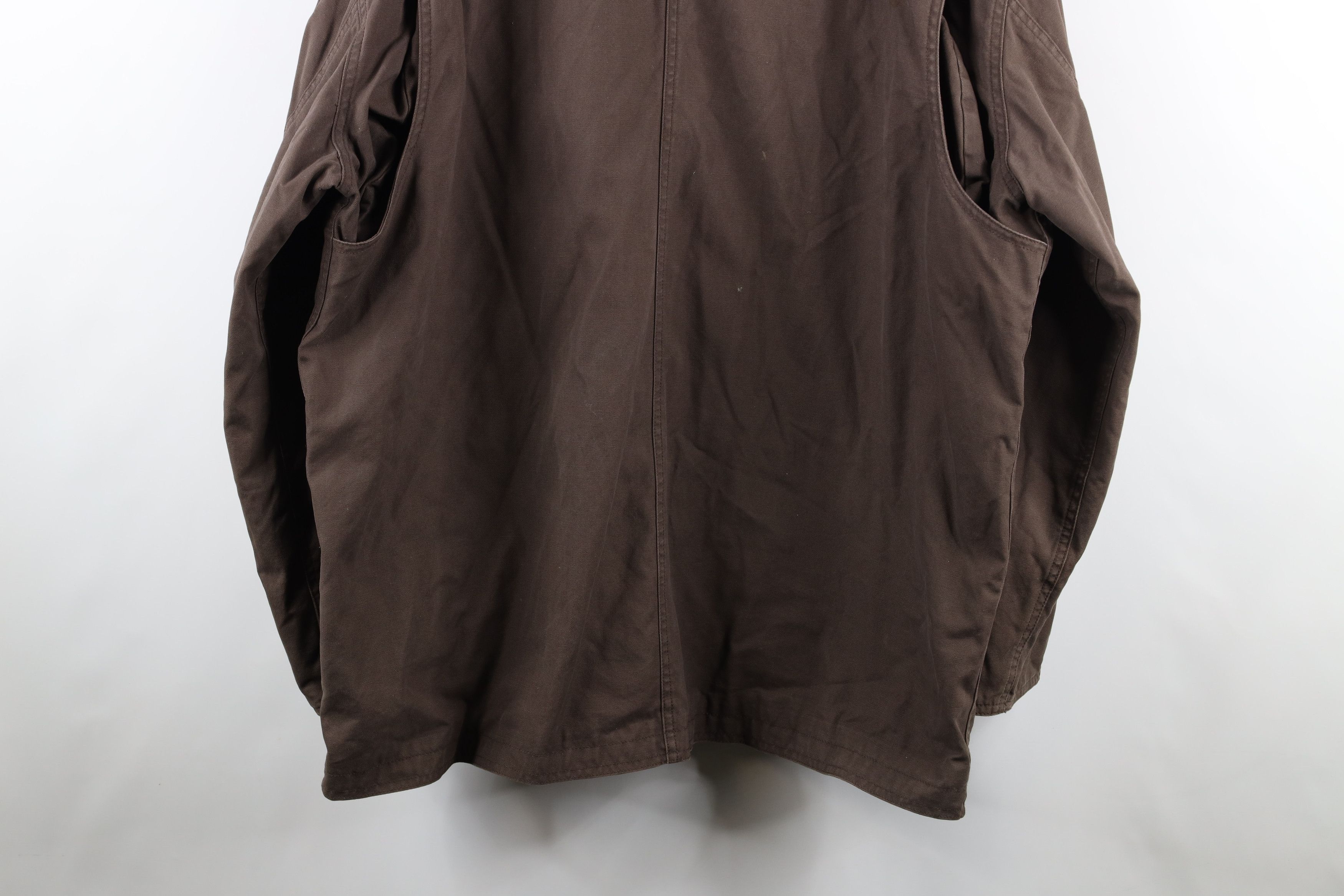 Lands' End × Vintage Vintage 90s Lands End Flannel Lined Chore Barn Jacket Brown Size US XL / EU 56 / 4 - 15 Thumbnail