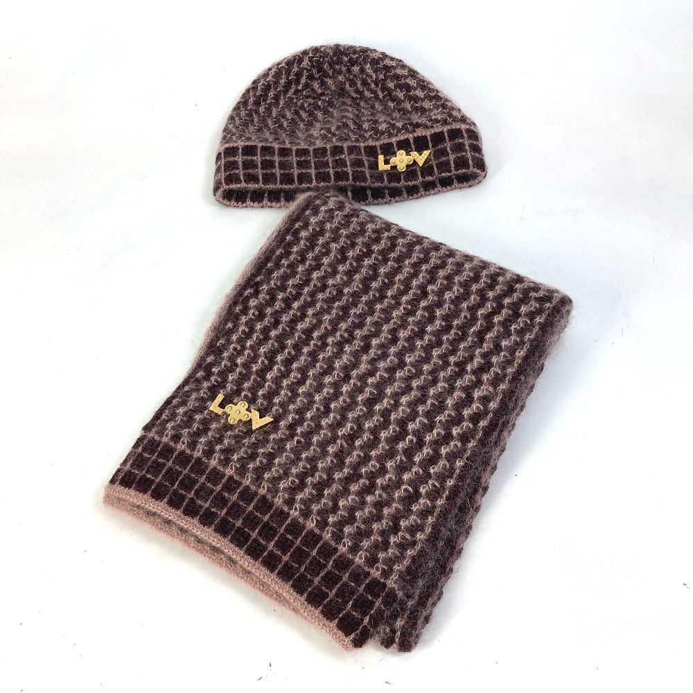 Louis Vuitton Louis Vuitton M75053 M75093 Beanie Chapeau Knitted Hat Knit Cap Bonnet Ethel. Scarf Set Mohair Women Size ONE SIZE - 1 Thumbnail