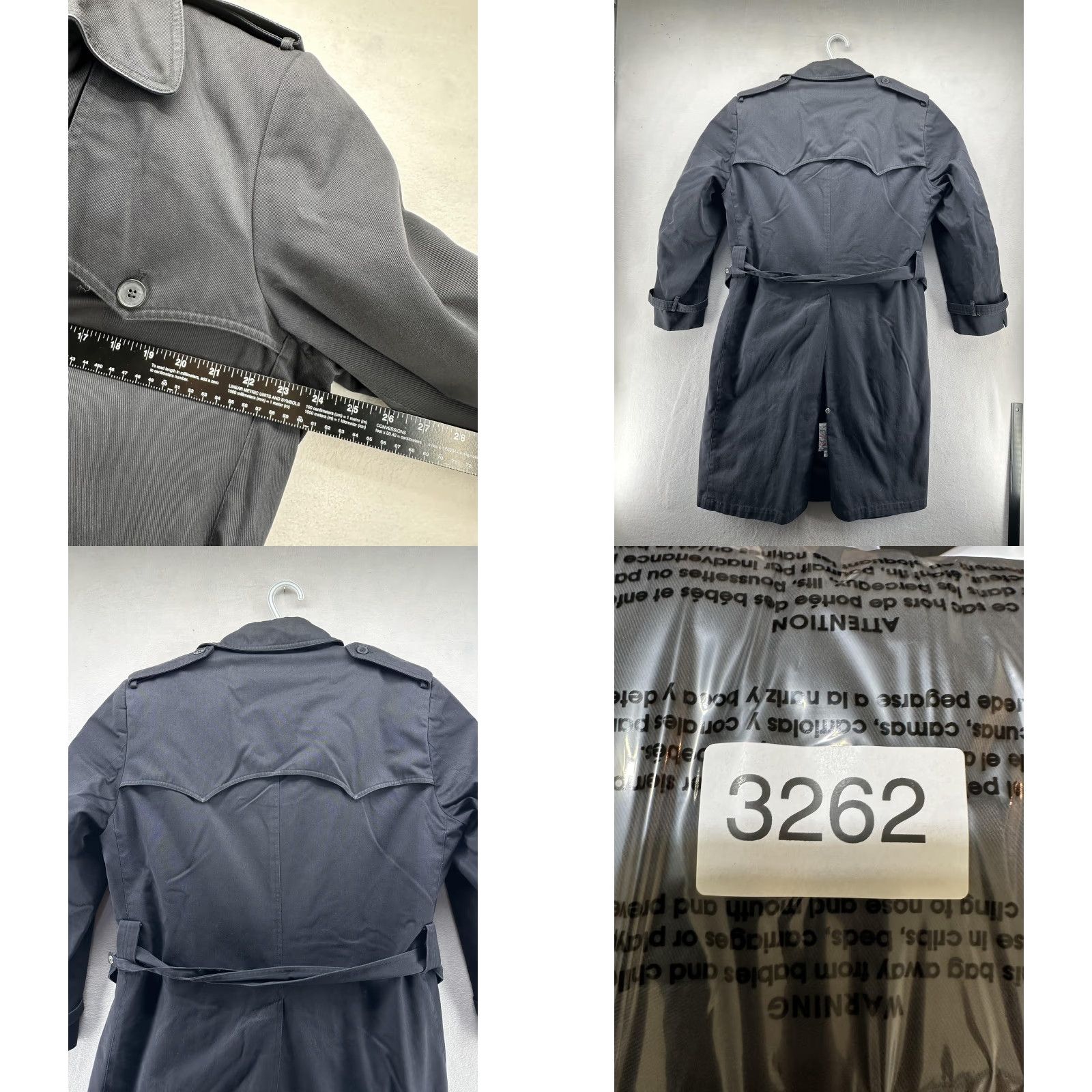 Vintage VINTAGE London Towne Coat Mens 40 Black Trench Coat Oversized Belted Insulated Water Resistant Size US XXS / EU 40 - 8 Thumbnail