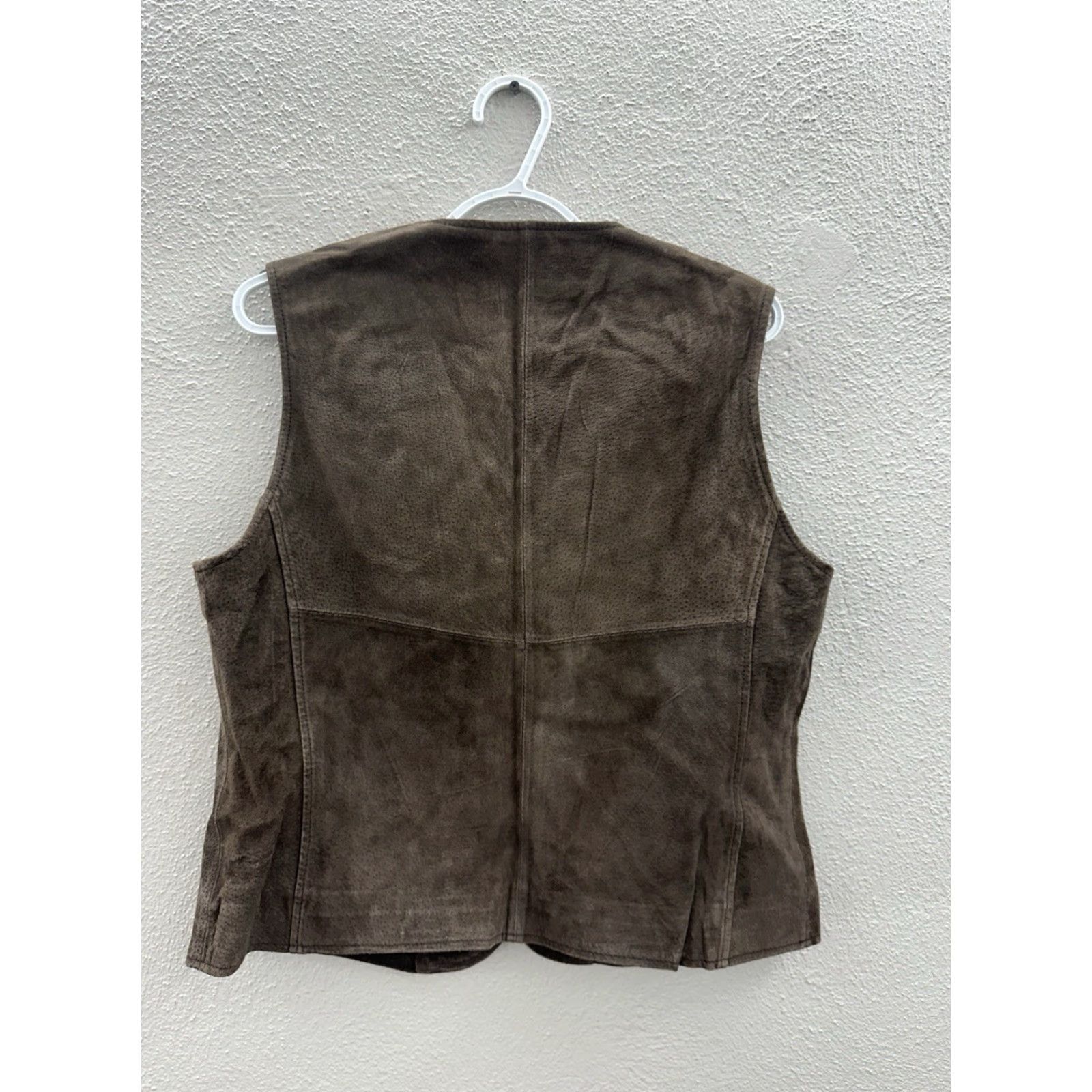 Vintage Outbrook Womens Vest Brown Suede Leather Lined Button Up Size Large 12/14 Casual Formal City 90s Womens Vest Size L / US 10 / IT 46 - 7 Thumbnail