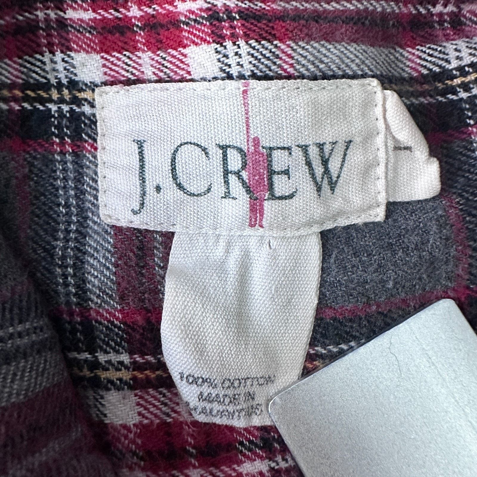 J.Crew VTG J Crew Oarsman Flannel Shirt Men's Large Red Gray Plaid Size US L / EU 52-54 / 3 - 6 Thumbnail