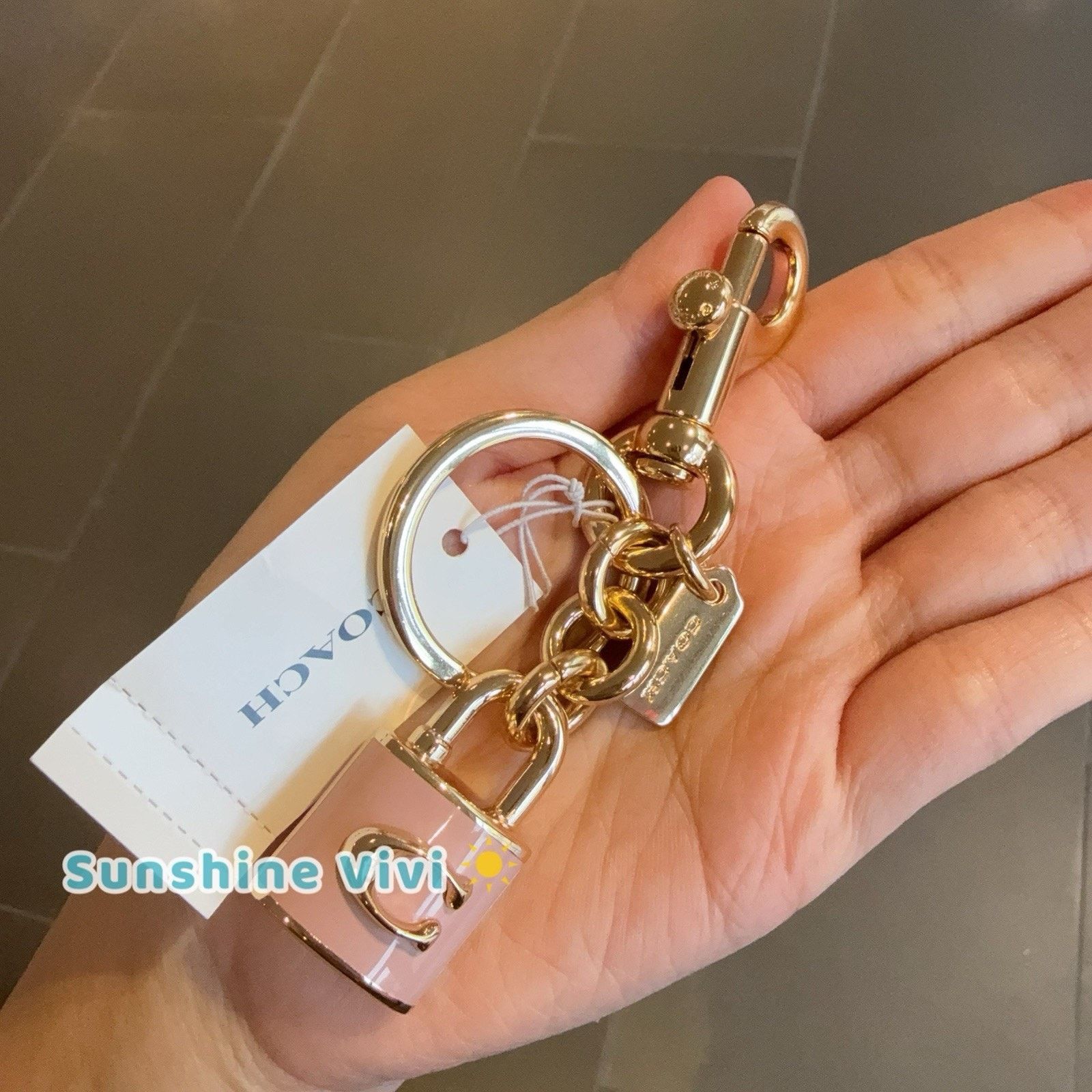 Coach NWT Coach Lock Bag Charm Pink CEF95 with Dust Bag Size ONE SIZE - 4 Thumbnail