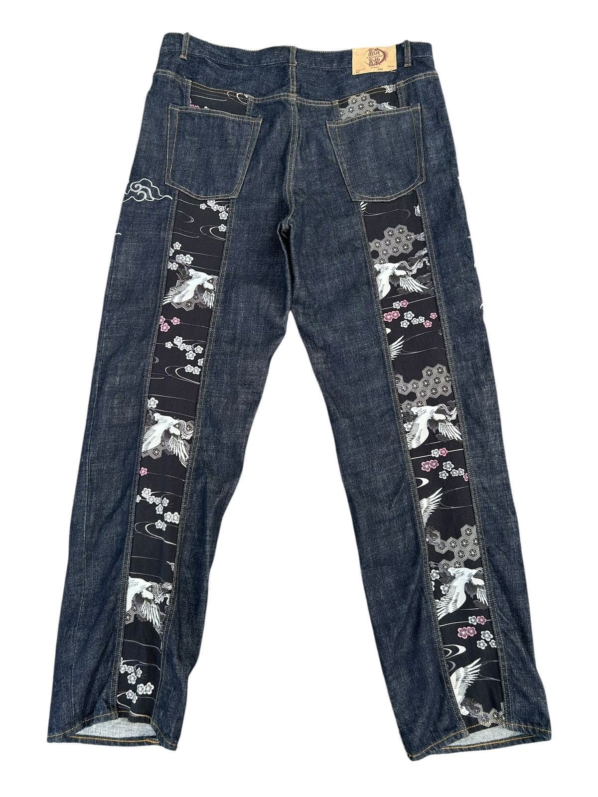 Kapital RARE' KARAKURI Japanese Embroidered Vintage Denim Jeans Size US 42 / EU 58 - 6 Thumbnail