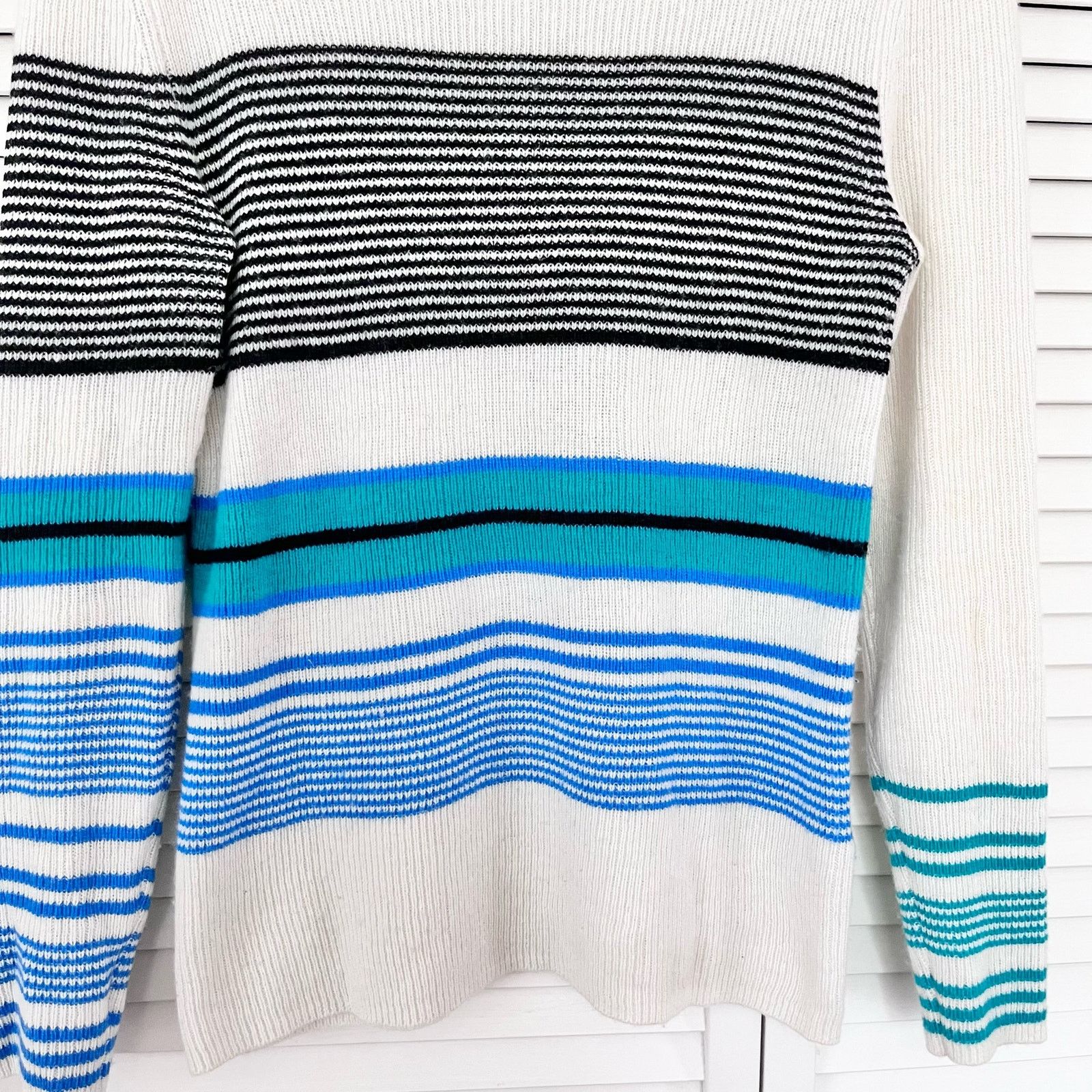 Zara Zara soft knit stripe funnel neck sweater size XL Size XL / US 12-14 / IT 48-50 - 7 Thumbnail