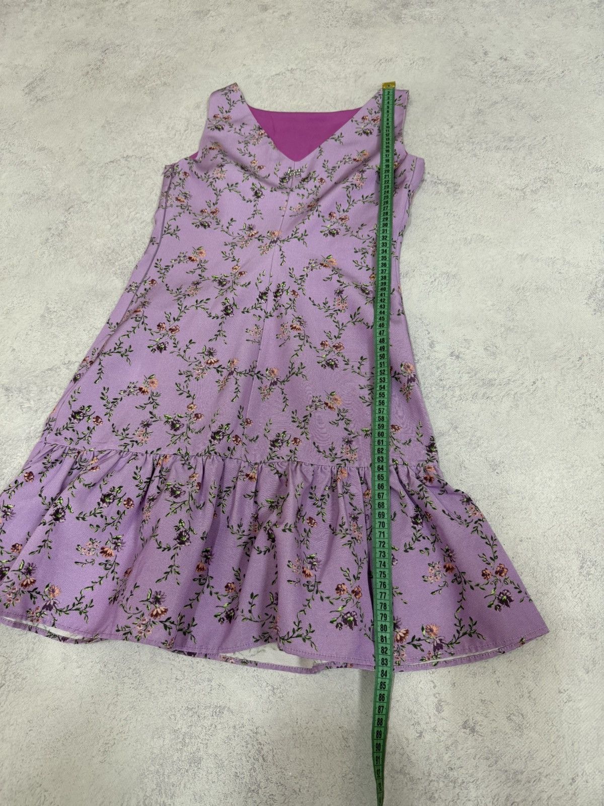 Blumarine Blugirl Blumarine Purple Sleeveless Floral Mini Dress Size XS / US 0-2 / IT 36-38 - 19 Thumbnail