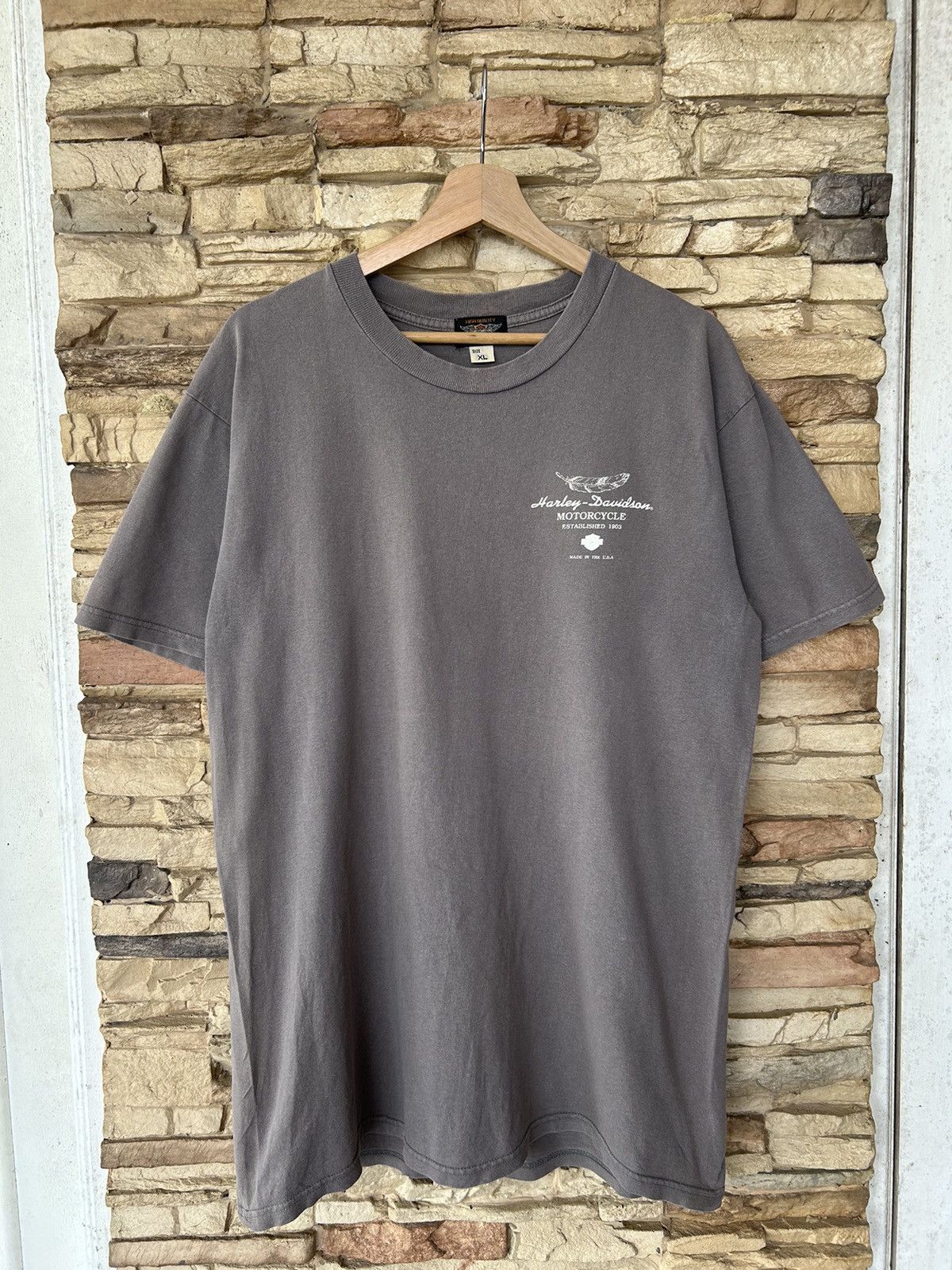 Harley Davidson Vintage Harley Davidson Motorcycle Tees Faded Style Size US L / EU 52-54 / 3 - 2 Thumbnail