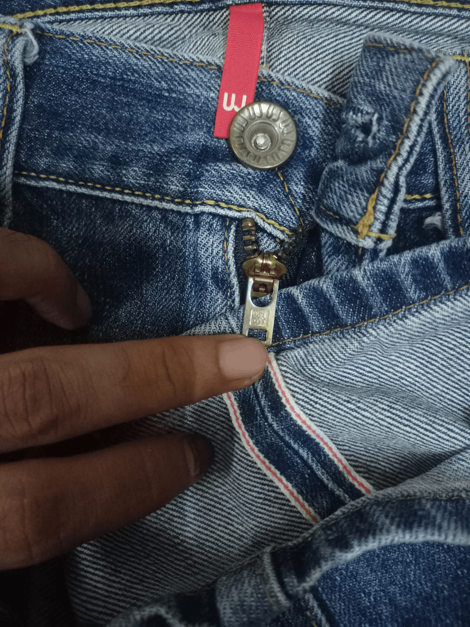 Japanese Brand × Uniqlo Vintage Japanese Uniqlo Selvedge Blue Wash Loose Jeans Size US 32 / EU 48 - 3 Thumbnail