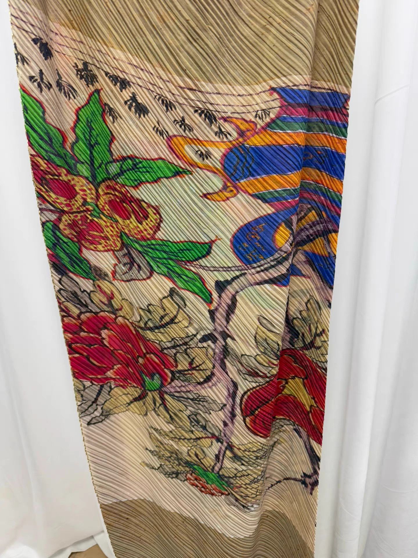 Issey Miyake Issey Miyake Pleats Please Chinese Painting Shawl K20 Size ONE SIZE - 2 Thumbnail