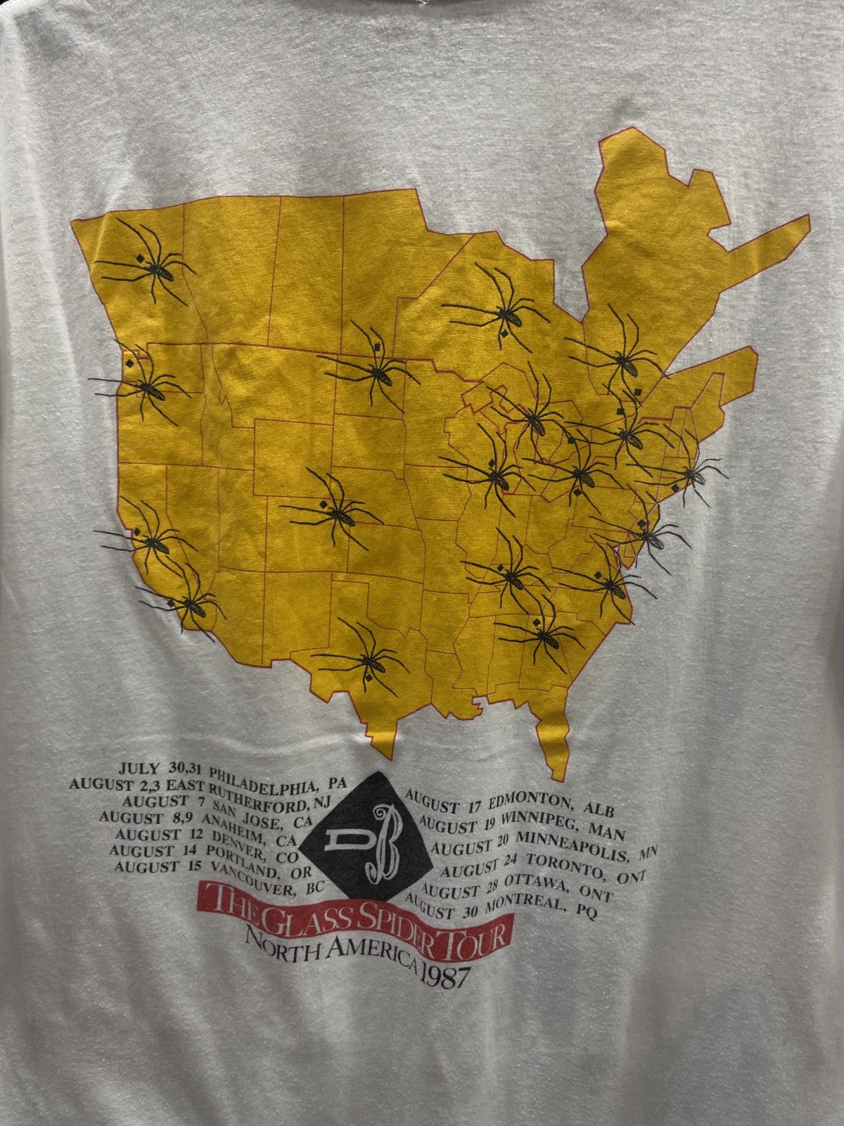 Band Tees × Vintage Vintage 1988s David Bowie tour Rock Band TShirt Size US XL / EU 56 / 4 - 11 Thumbnail