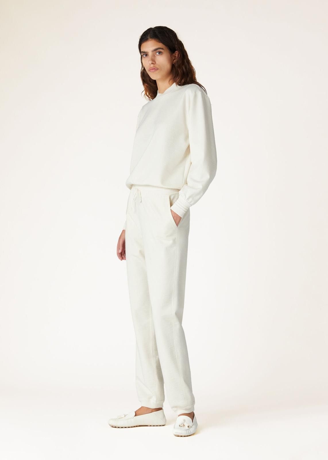 Loro Piana o1srvl11e0425 FAN9963 Cocooning Soft Sweatshirt in White Size L / US 10 / IT 46 - 6 Thumbnail