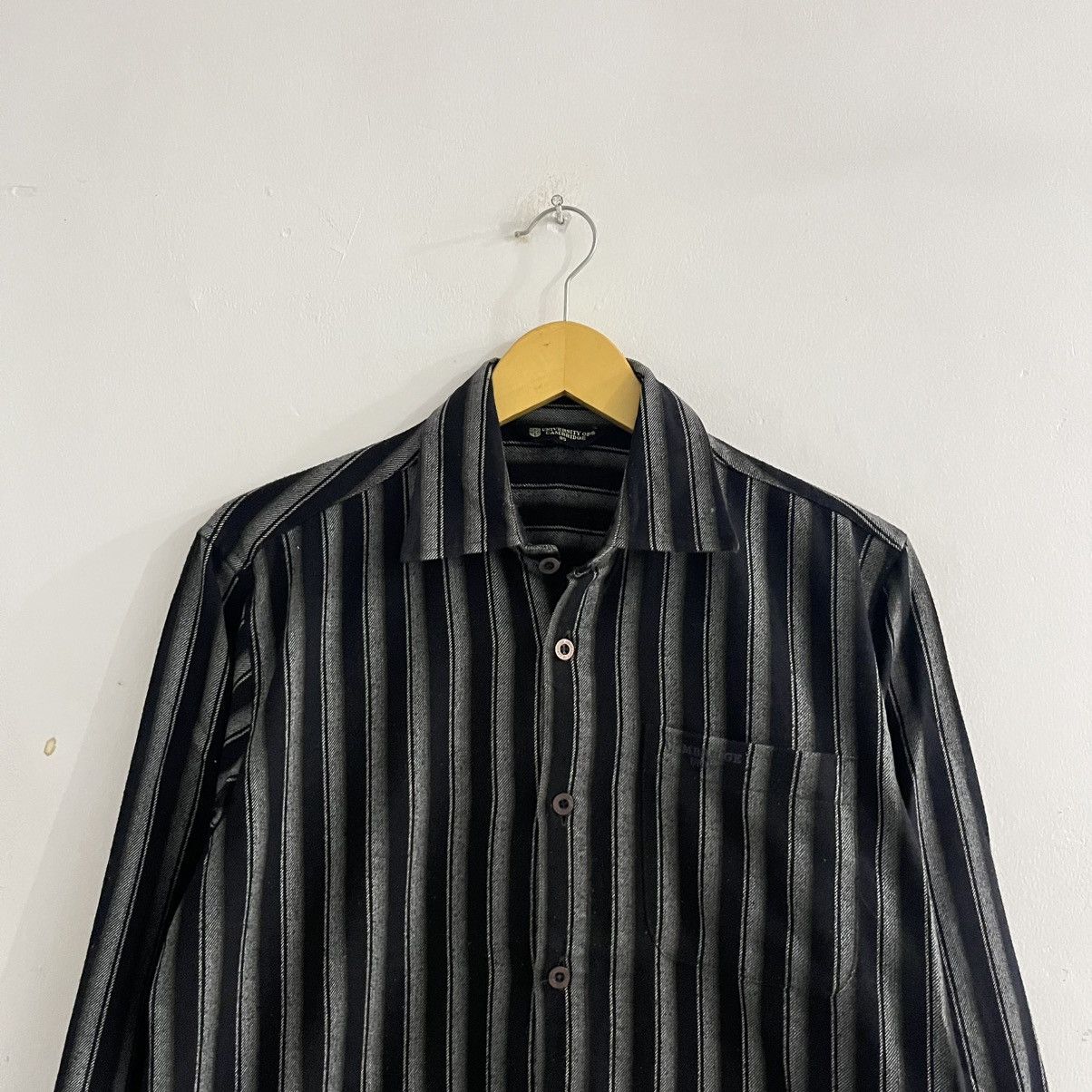 Japanese Brand Univ Of Cambridge - Striped LS Button Up Shirt Size US M / EU 48-50 / 2 - 2 Thumbnail