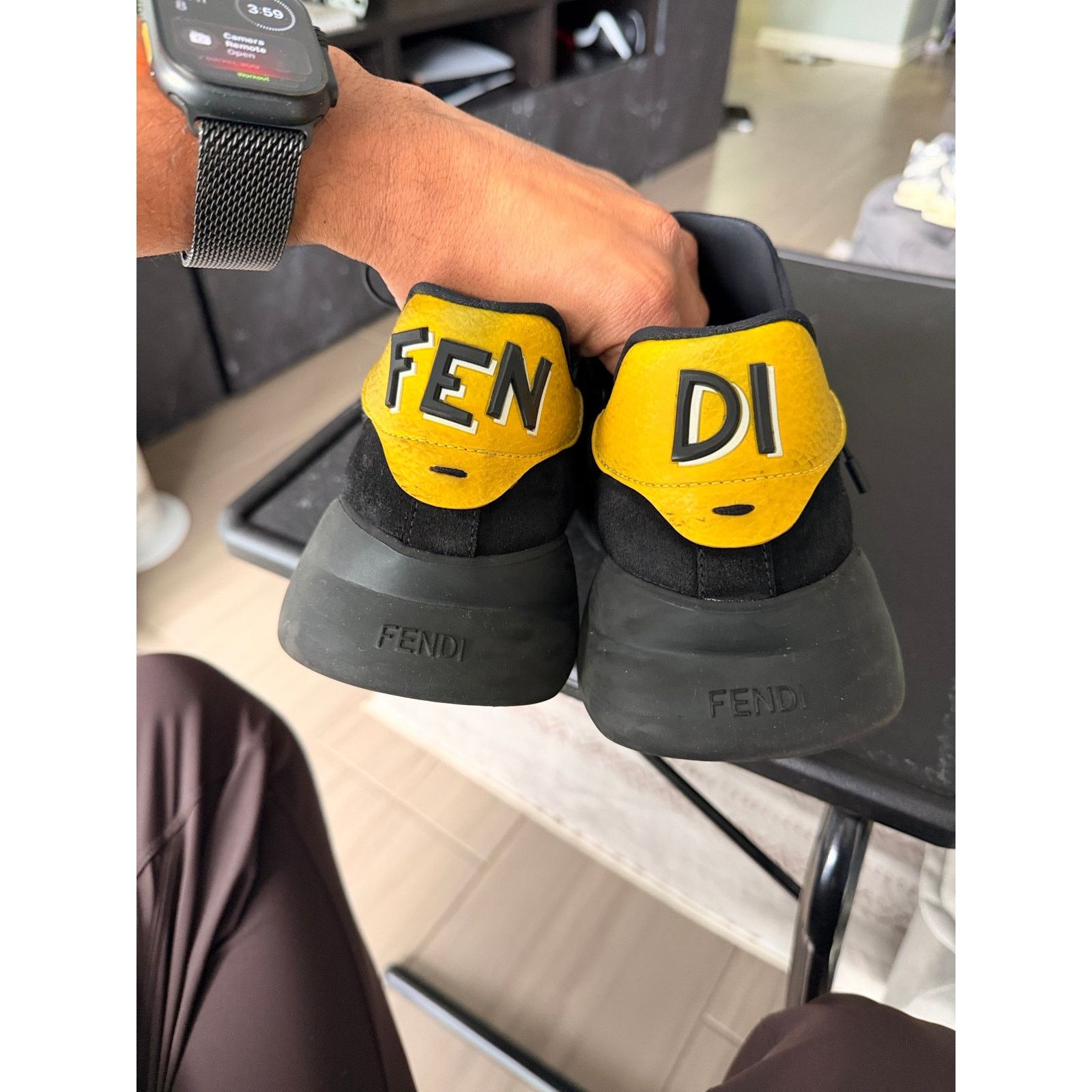 Fendi Fendi Black Yellow Sneaker Size US 9.5 / EU 42-43 - 4 Thumbnail