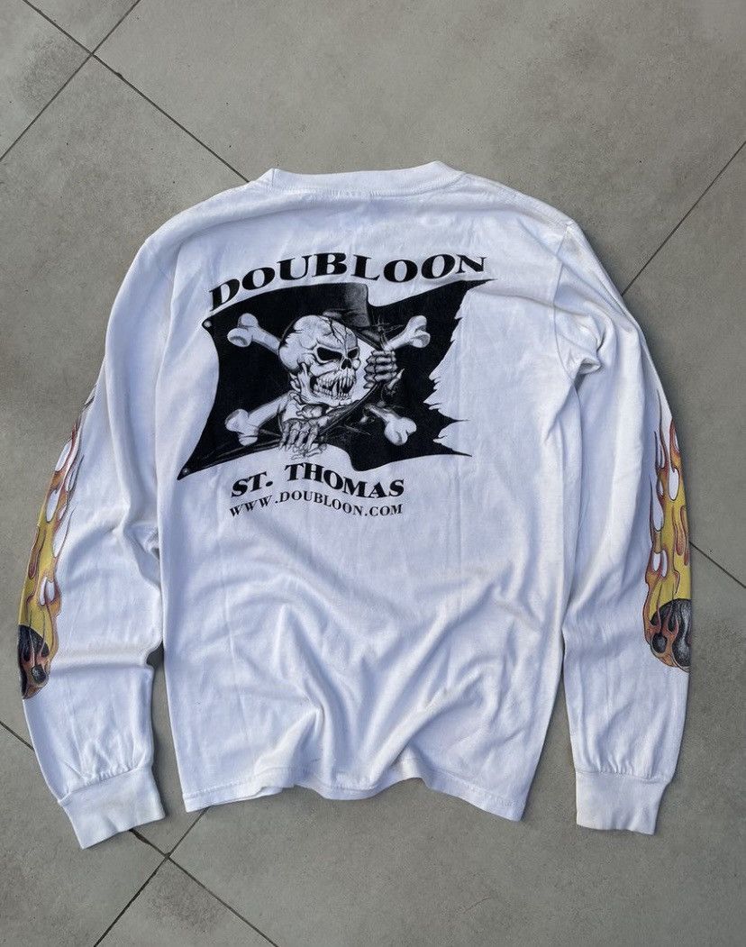Vintage Doubloon Men’s 90s Long Sleeve ST. Thomas Size US S / EU 44-46 / 1 - 2 Thumbnail