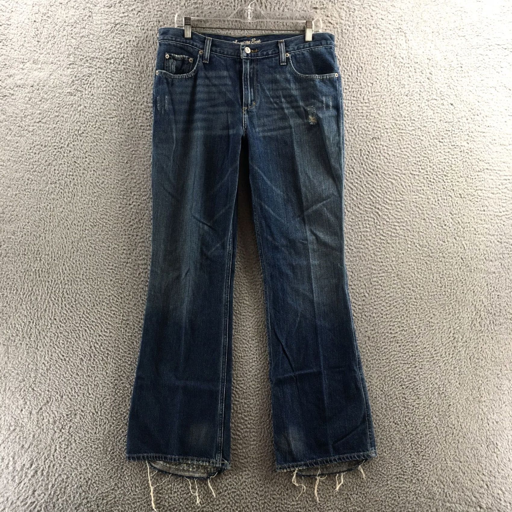 Vintage American Eagle Jeans Boots Blue Favorite Fit Cotton Mid Rise Denim Womens 12 Size 34" / US 12 / IT 48 - 2 Thumbnail