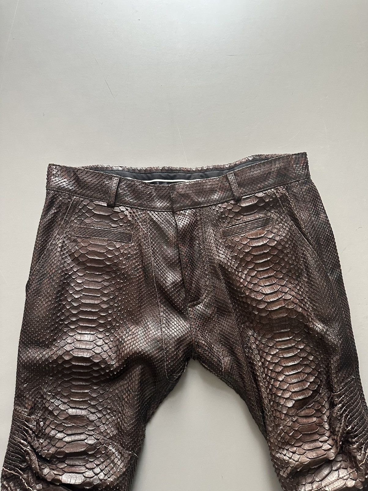 Haider Ackermann 1 of 1 Python Biker Cropped Trousers Size US 30 / EU 46 - 2 Thumbnail